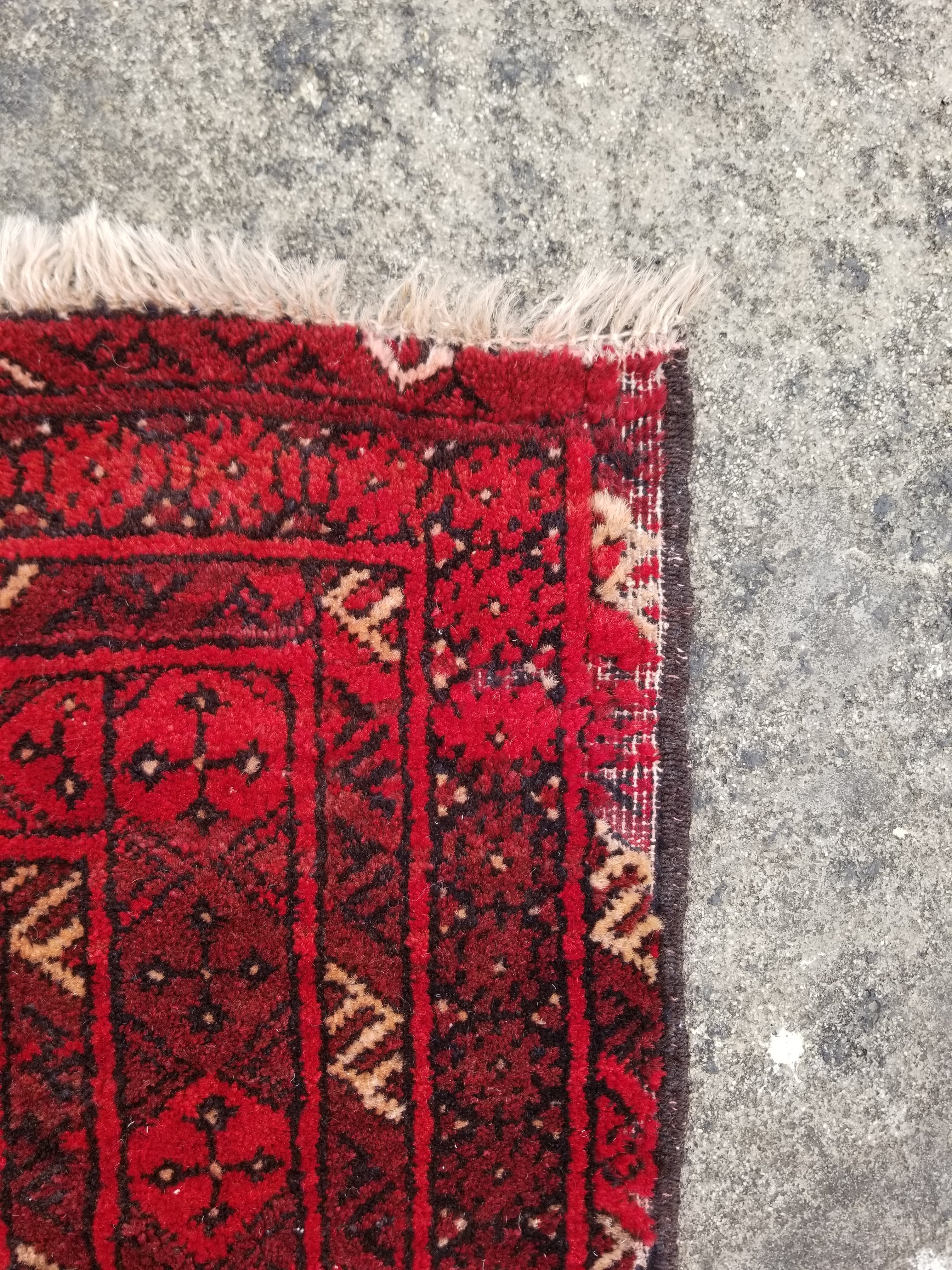 Vintage Traditional Handmade Afghan Wool Multicolor Rug 287x206cm
