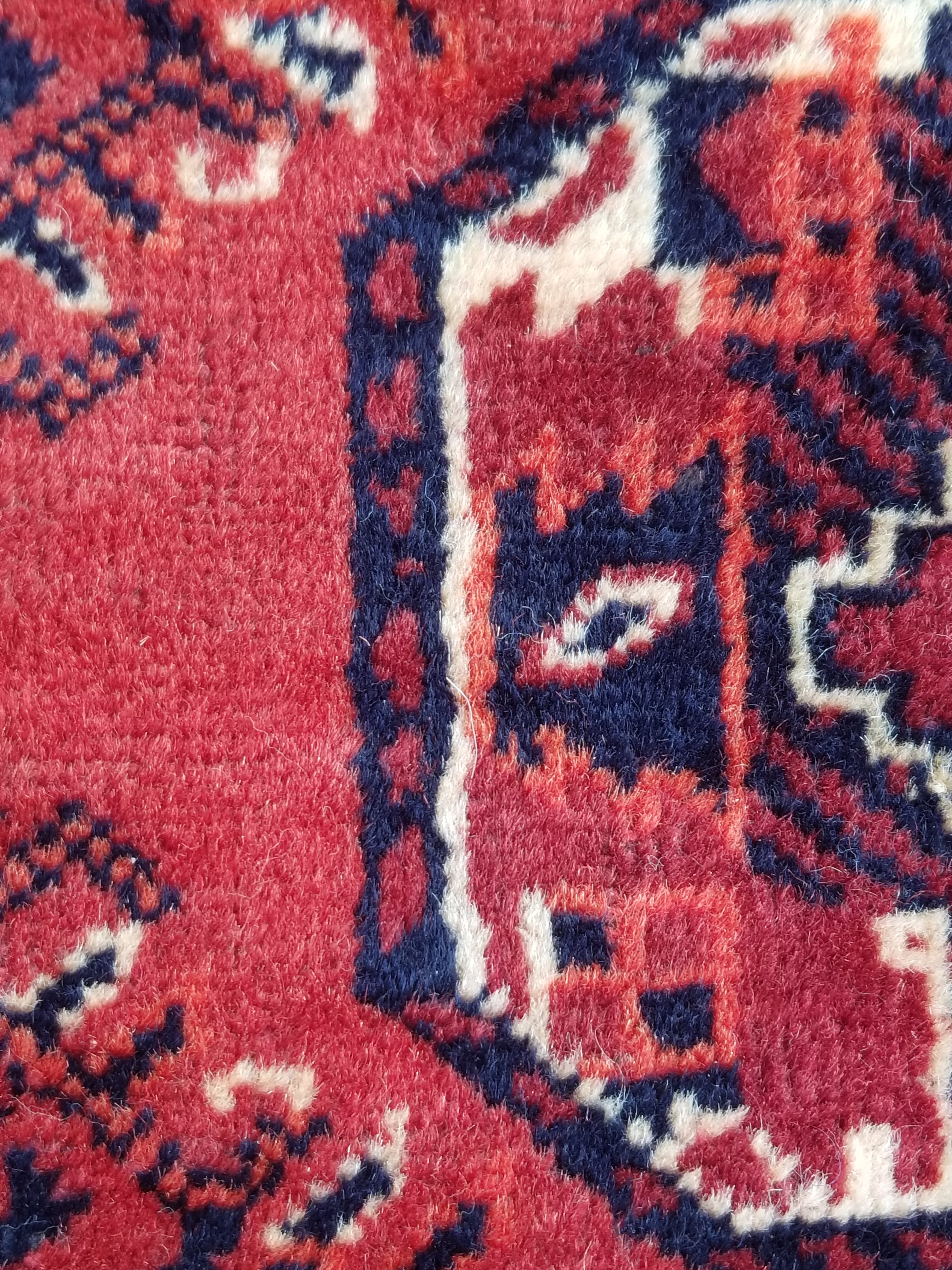 Vintage Traditional Handmade Afghan Bokhara Wool Multicolor Rug 223x173cm