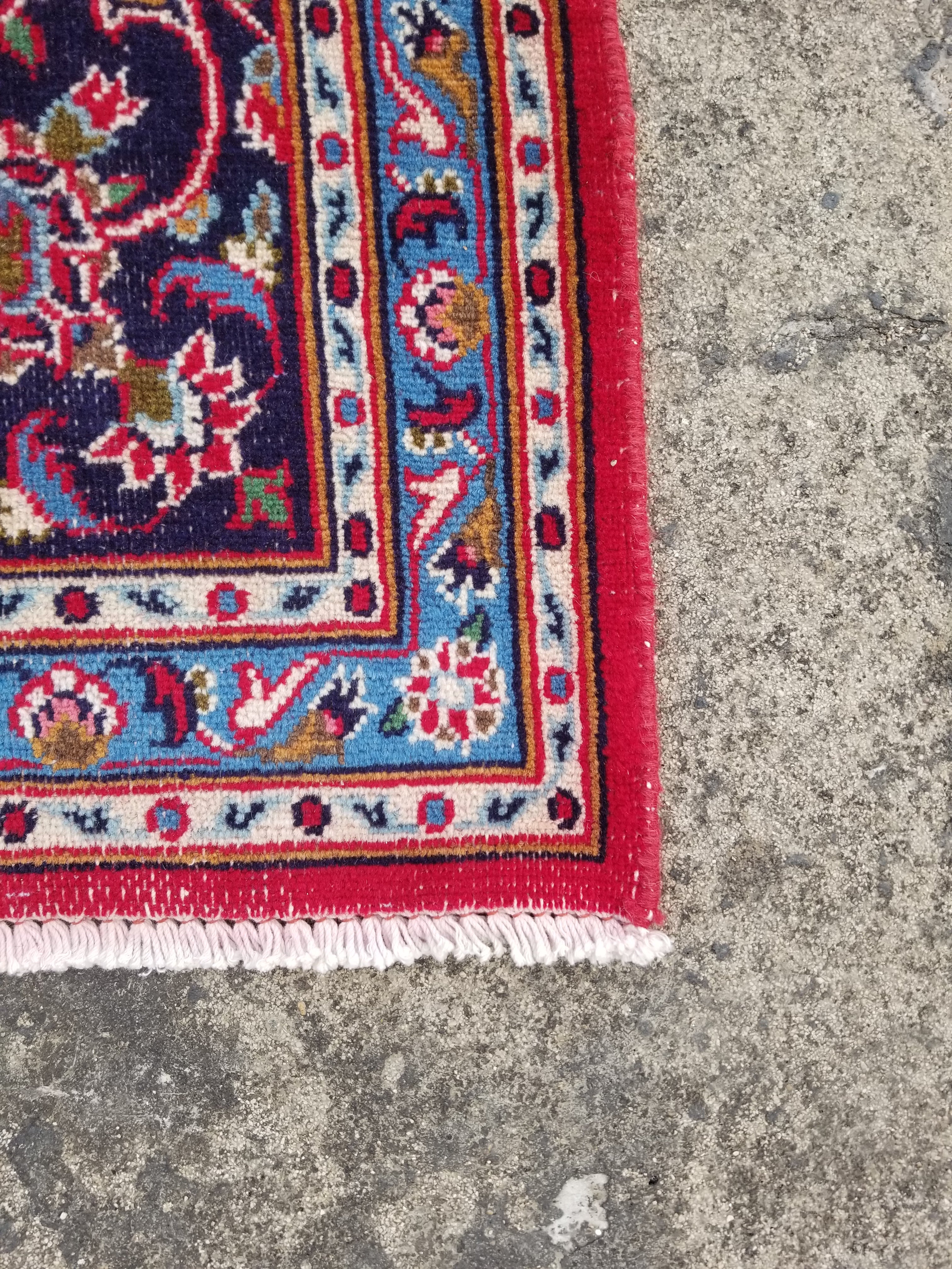 Vintage Traditional Handmade Oriental Wool Multicolor Rug 284x190cm