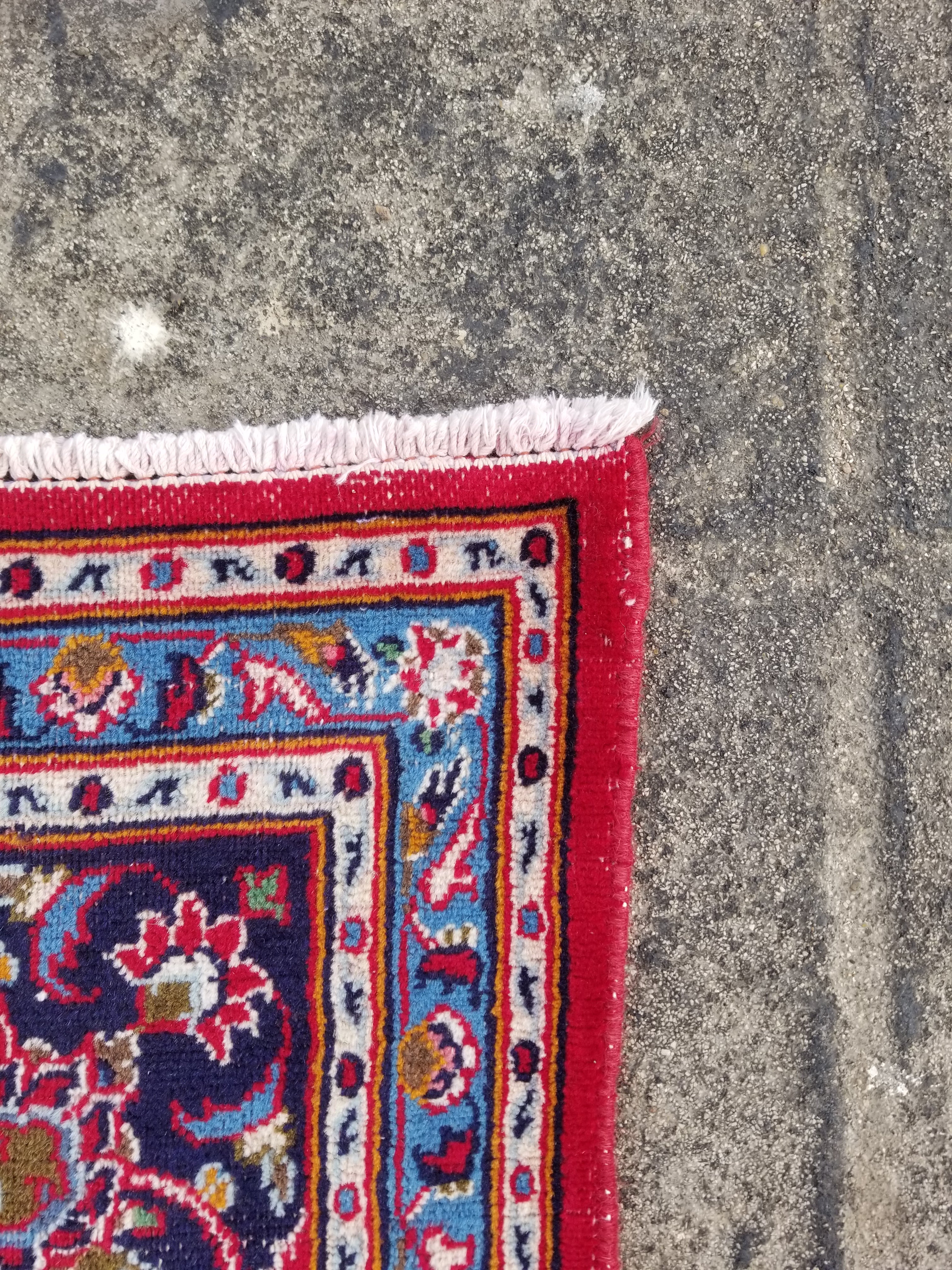 Vintage Traditional Handmade Oriental Wool Multicolor Rug 284x190cm