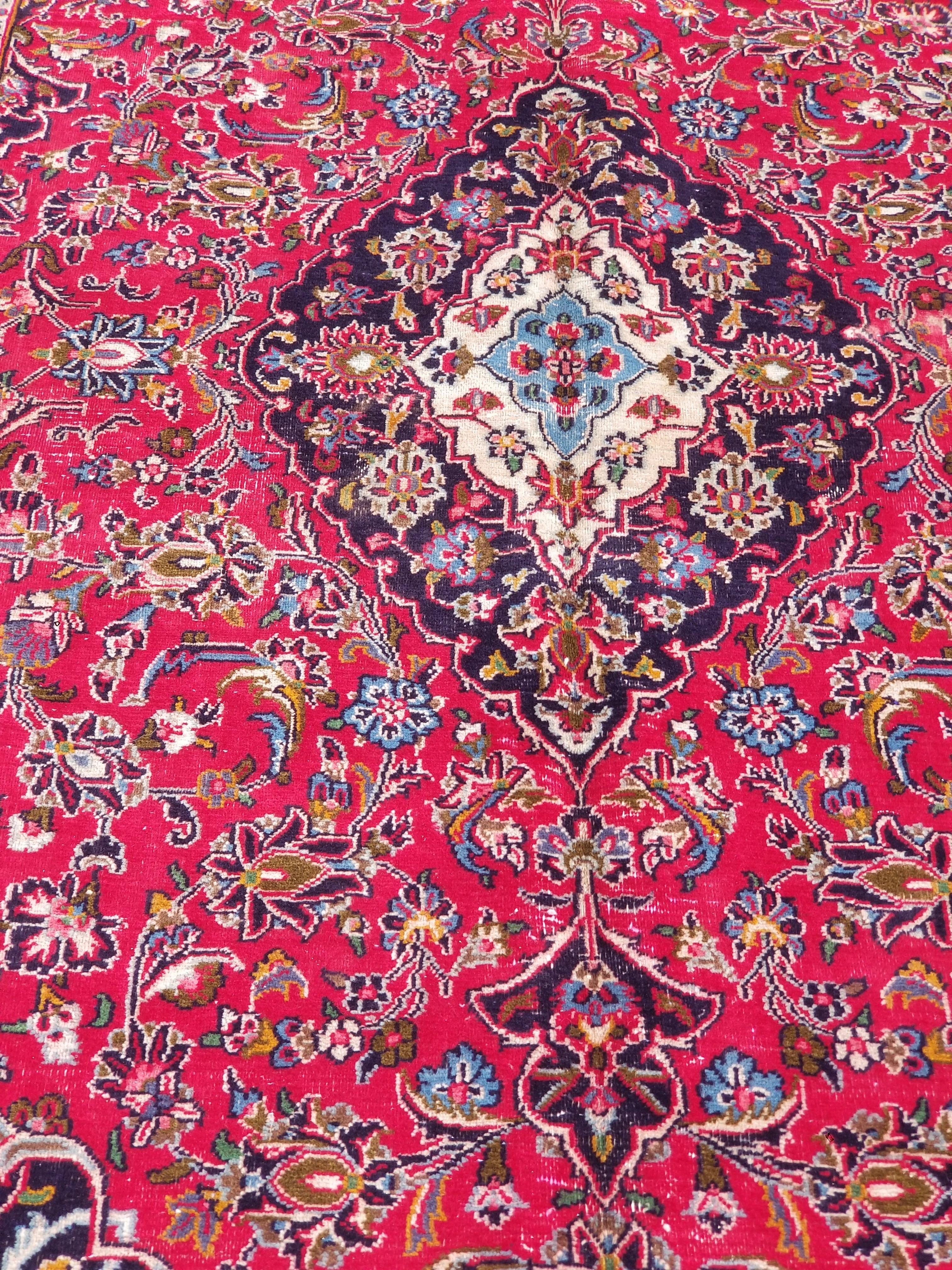 Vintage Traditional Handmade Oriental Wool Multicolor Rug 284x190cm