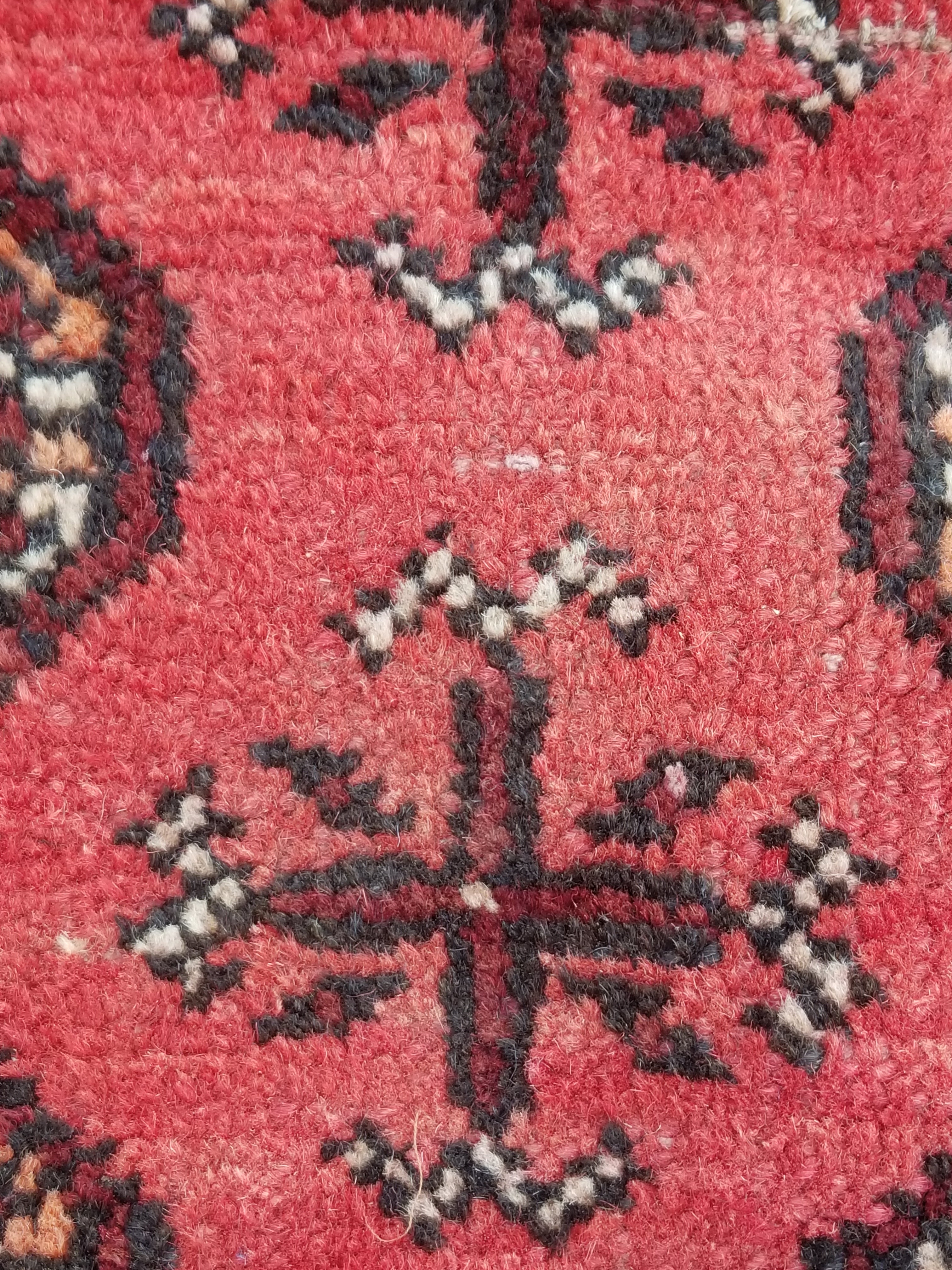 Vintage Traditional Handmade Turkoman Bokhara Wool Multicolor Rug 264x193cm