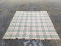 Vintage Welsh Wool Tapestry Blanket Reversible 217x212cm