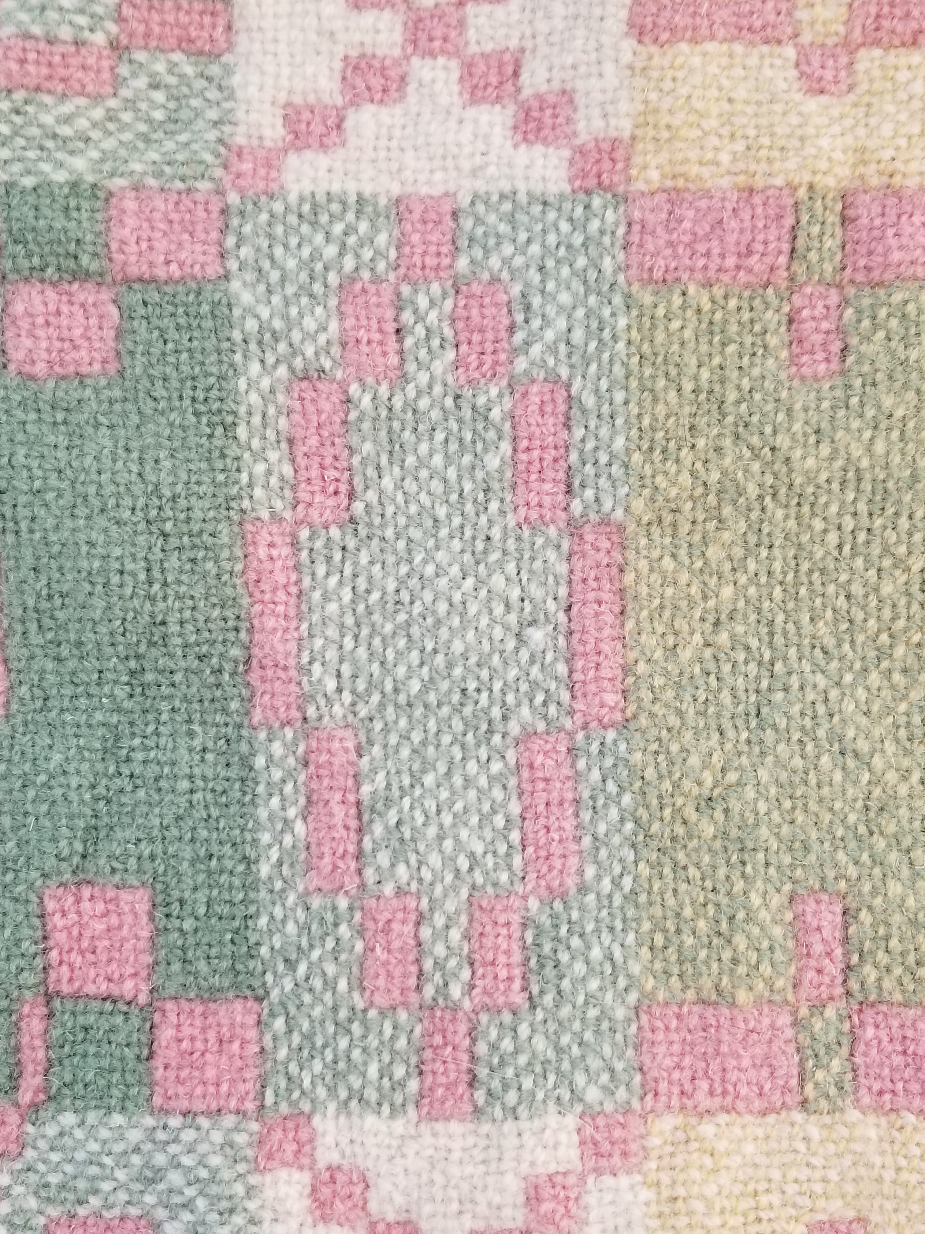 Vintage Welsh Wool Tapestry Blanket Reversible 217x212cm