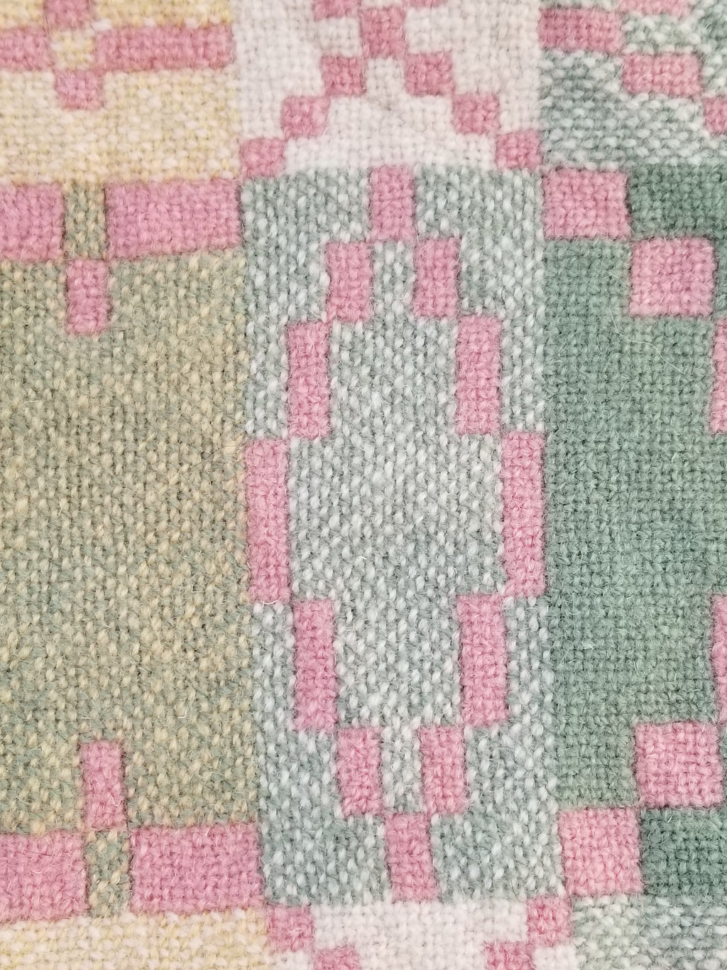 Vintage Welsh Wool Tapestry Blanket Reversible 217x212cm