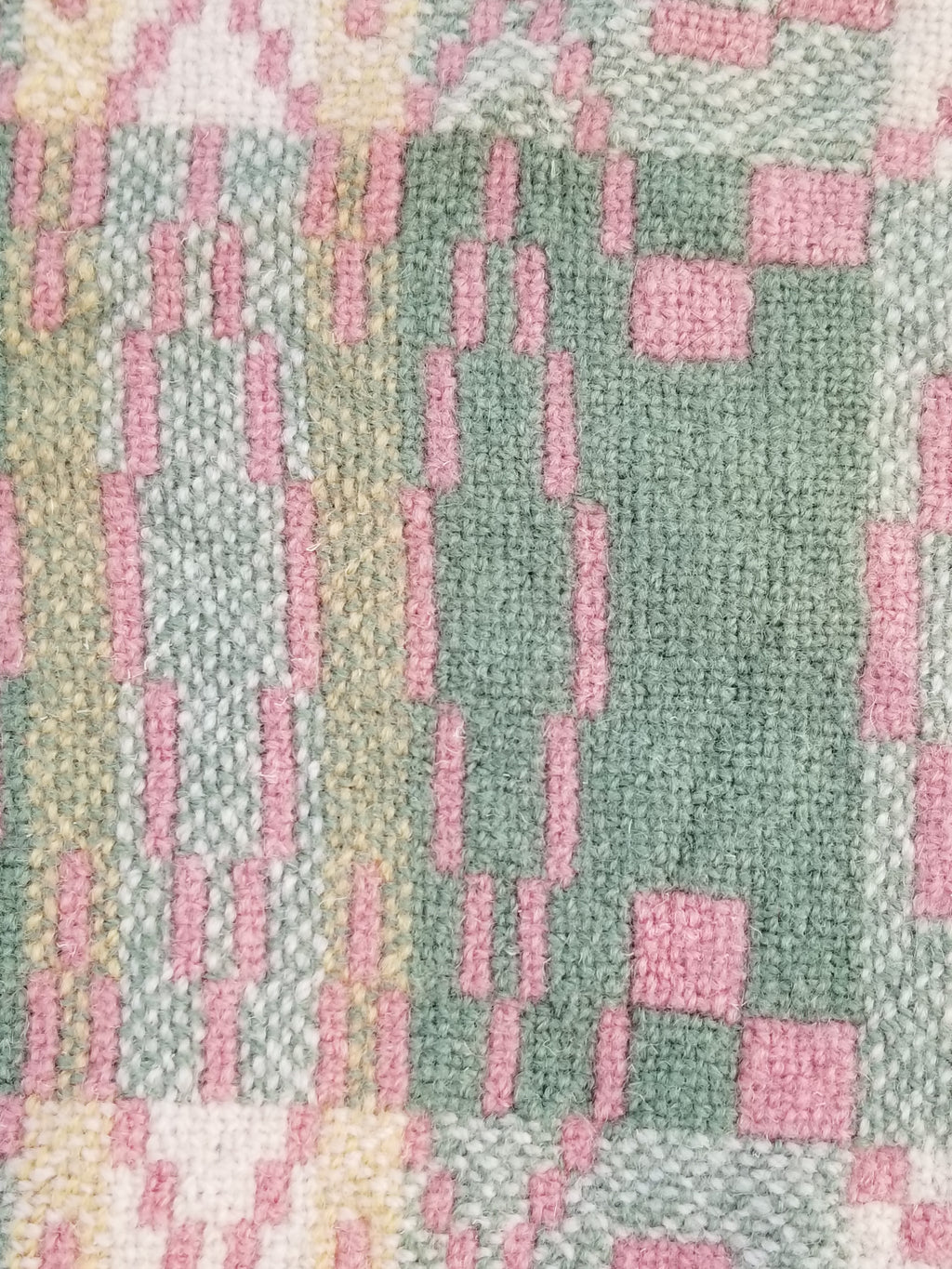 Vintage Welsh Wool Tapestry Blanket Reversible 217x212cm