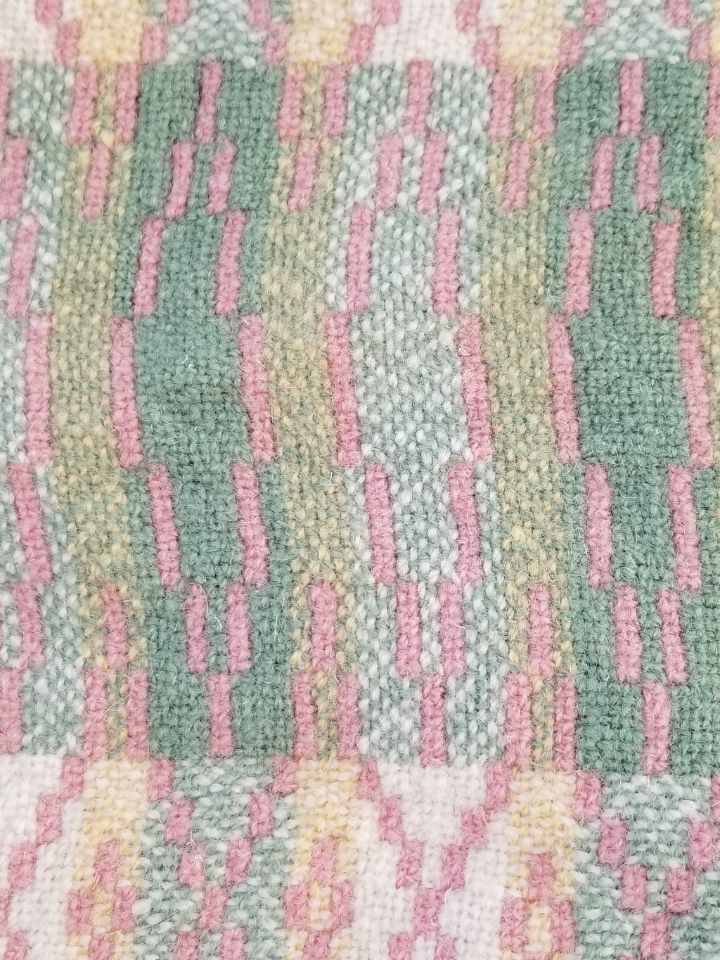 Vintage Welsh Wool Tapestry Blanket Reversible 217x212cm
