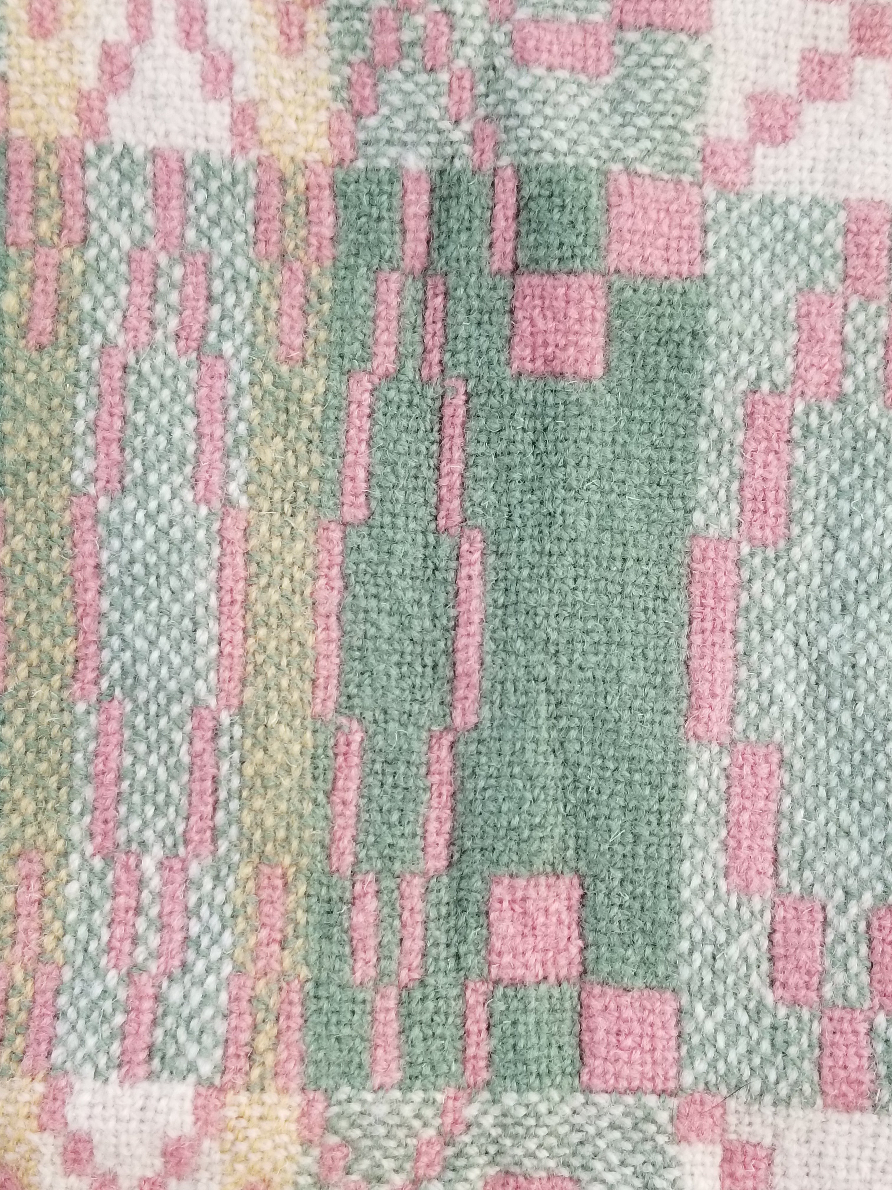 Vintage Welsh Wool Tapestry Blanket Reversible 217x212cm