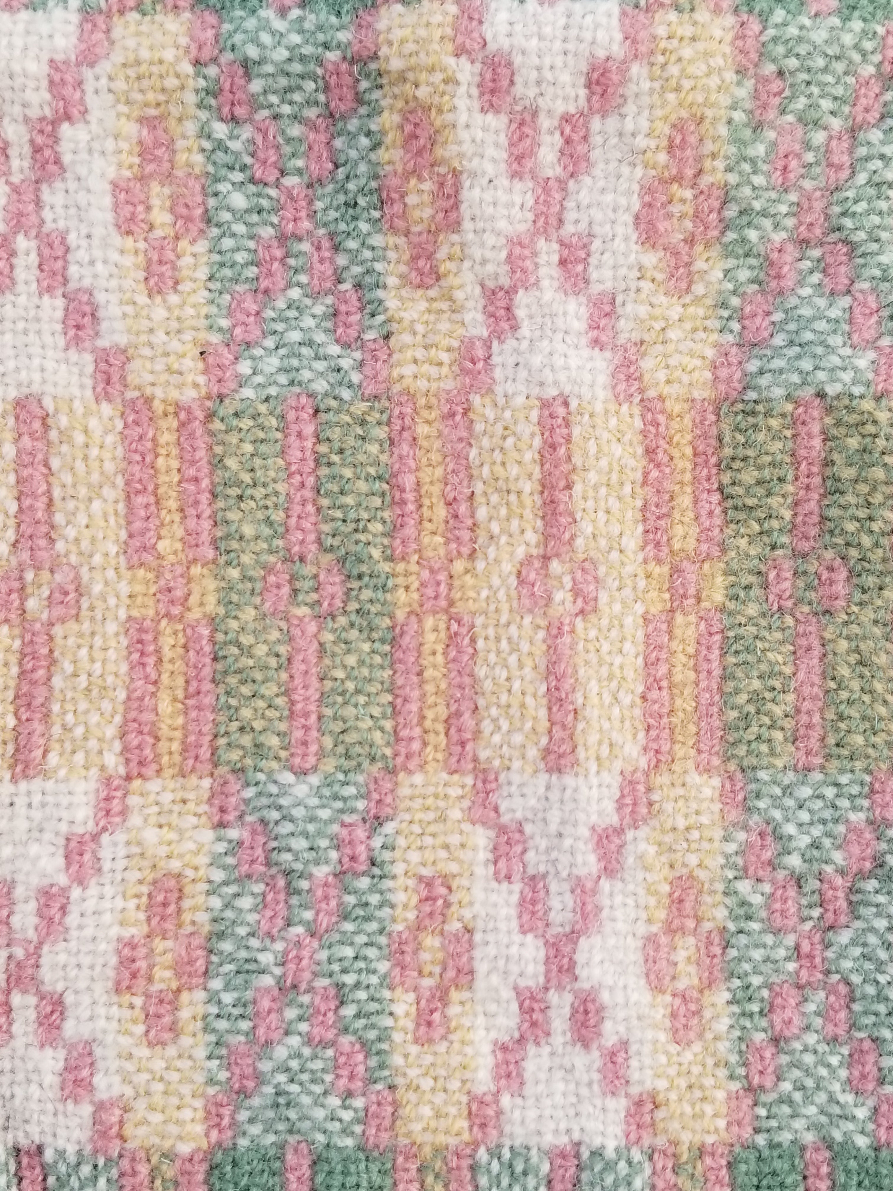 Vintage Welsh Wool Tapestry Blanket Reversible 217x212cm
