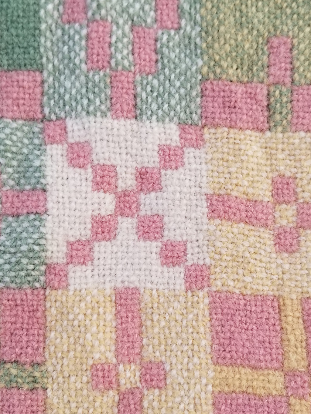 Vintage Welsh Wool Tapestry Blanket Reversible 217x212cm