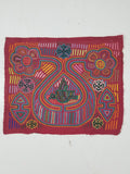 Vintage Traditional Kuna Mola Applique Work Folk Art Panel 45x37cm