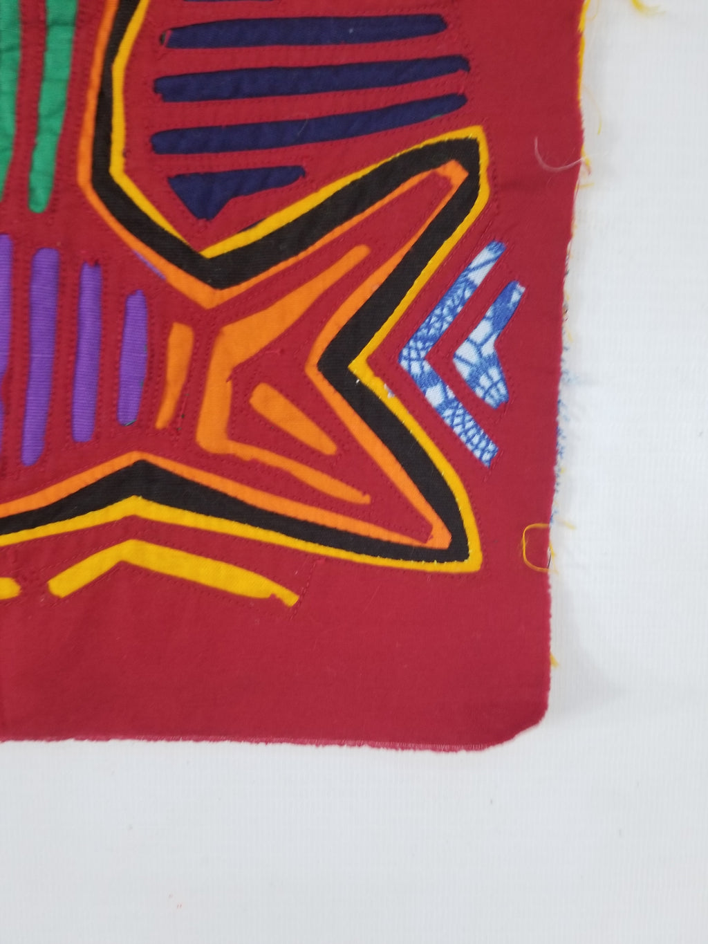 Vintage Traditional Kuna Mola Applique Work Folk Art Panel 54x40cm