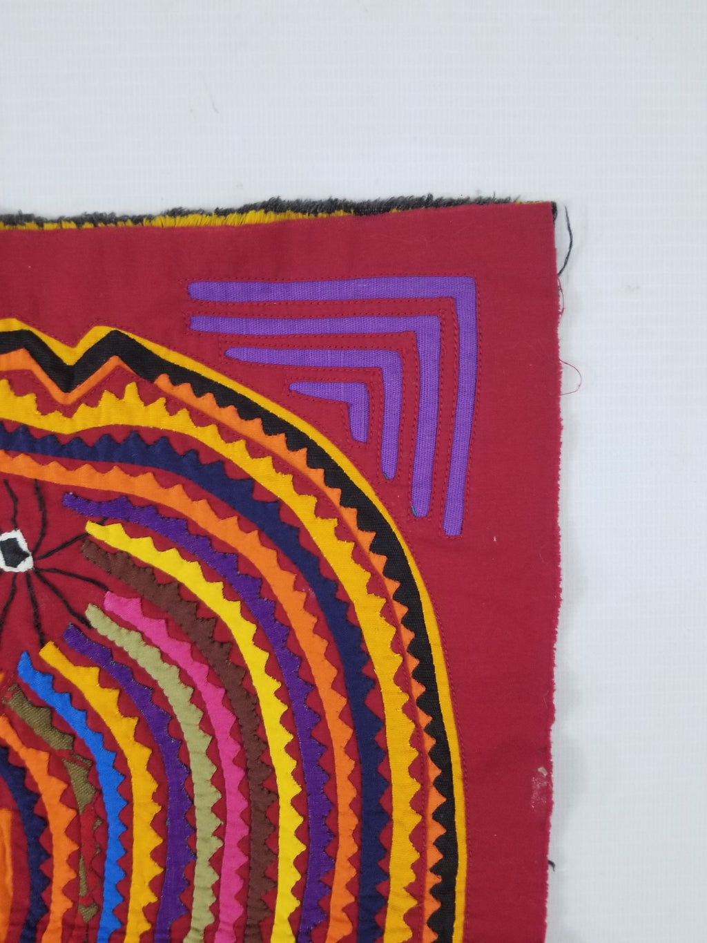 Vintage Traditional Kuna Mola Applique Work Folk Art Panel 54x40cm