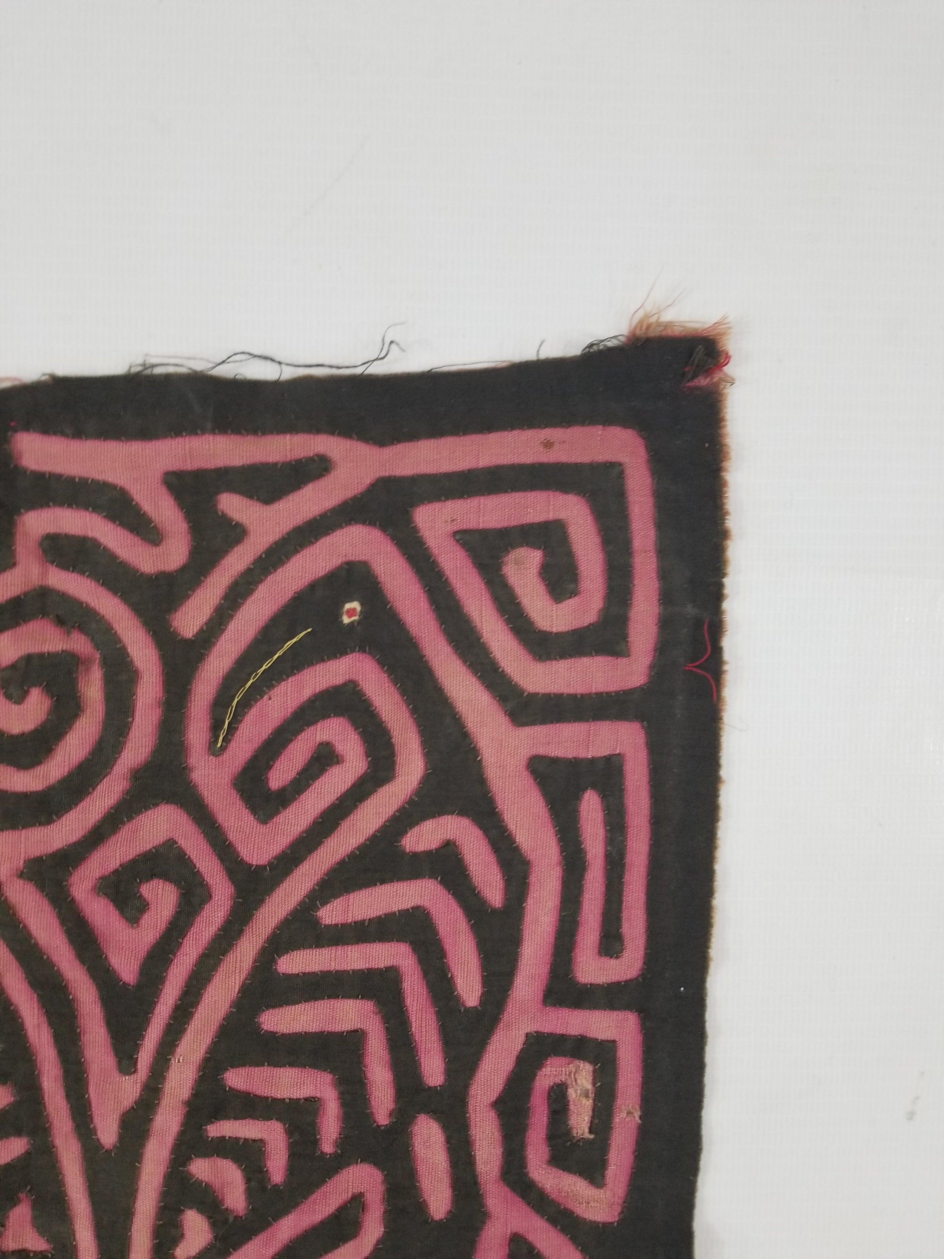 Vintage Traditional Kuna Mola Applique Work Folk Art Panel 46x33cm
