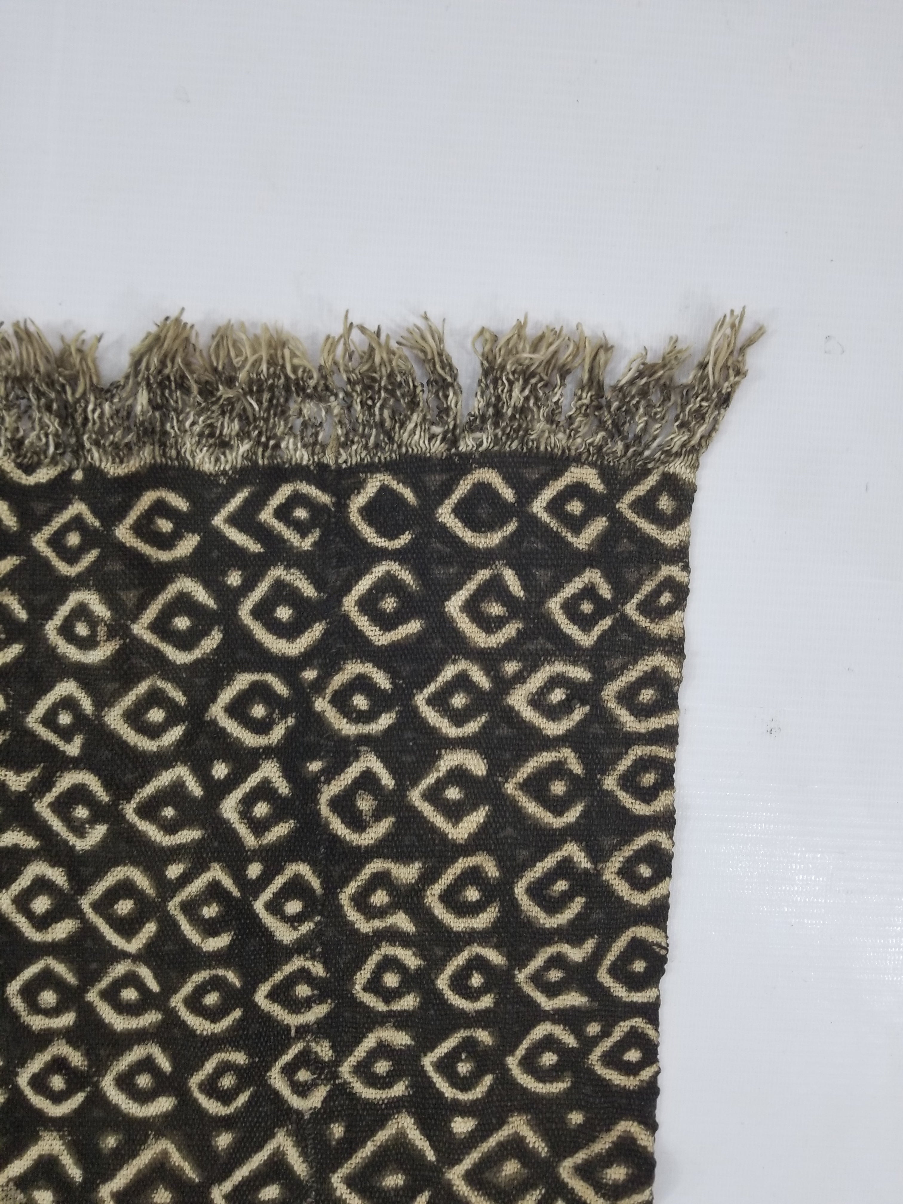 Vintage Traditional Handwoven African Hand Painted Textile 124x82cm