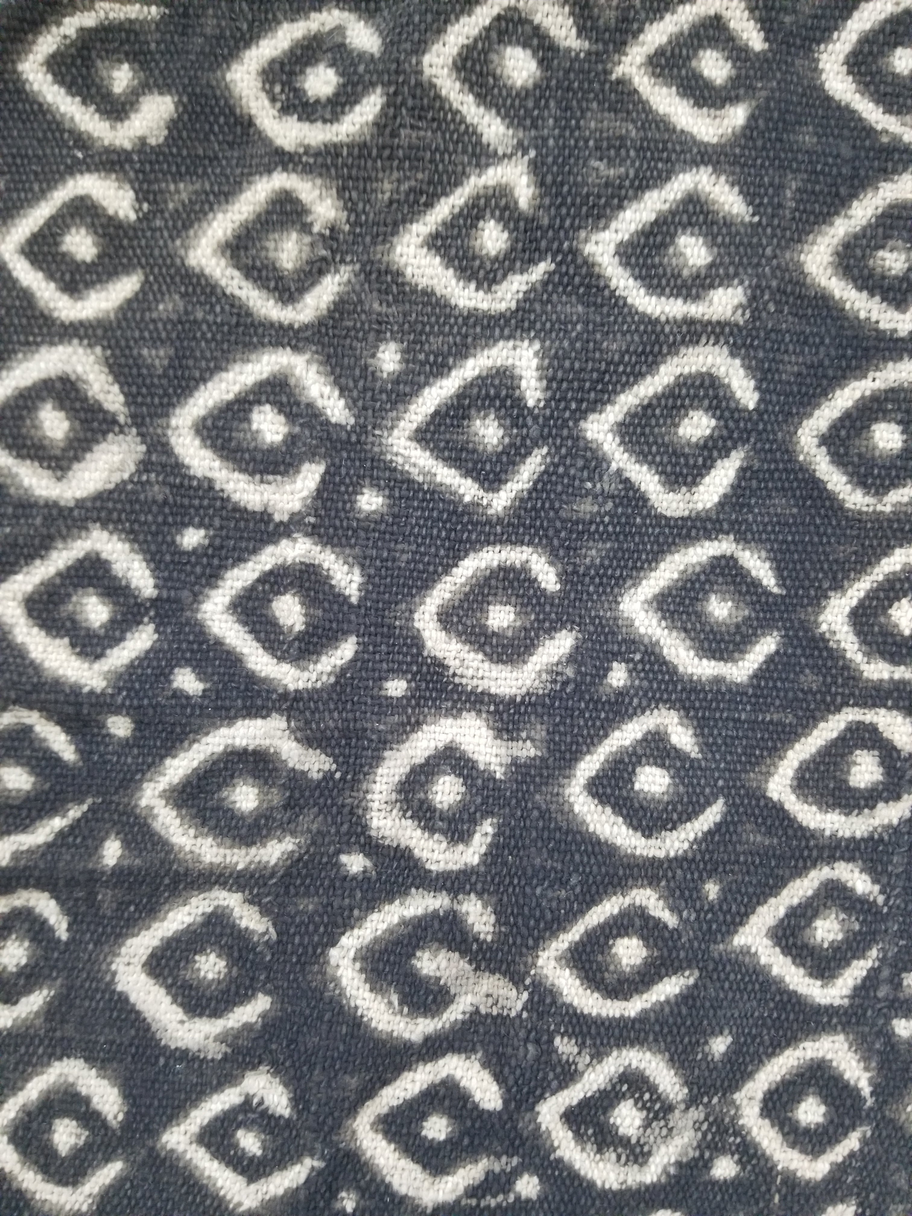 Vintage Traditional Handwoven African Hand Painted Textile 124x82cm