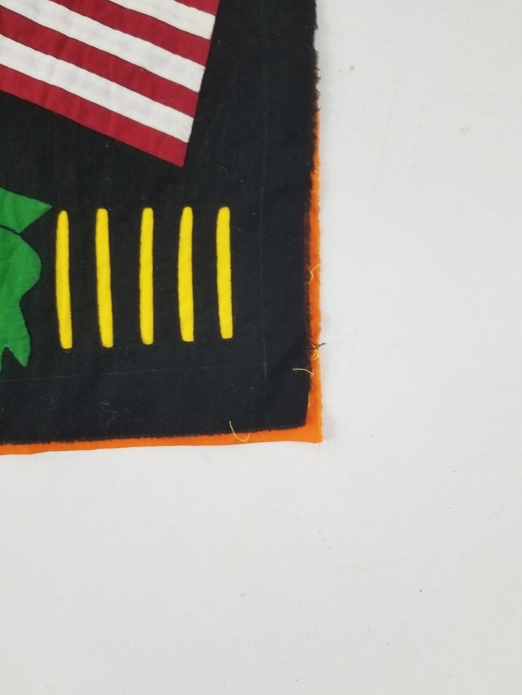 Vintage Traditional Kuna Mola Applique Work Folk Art Panama Flag Textile 45x35cm