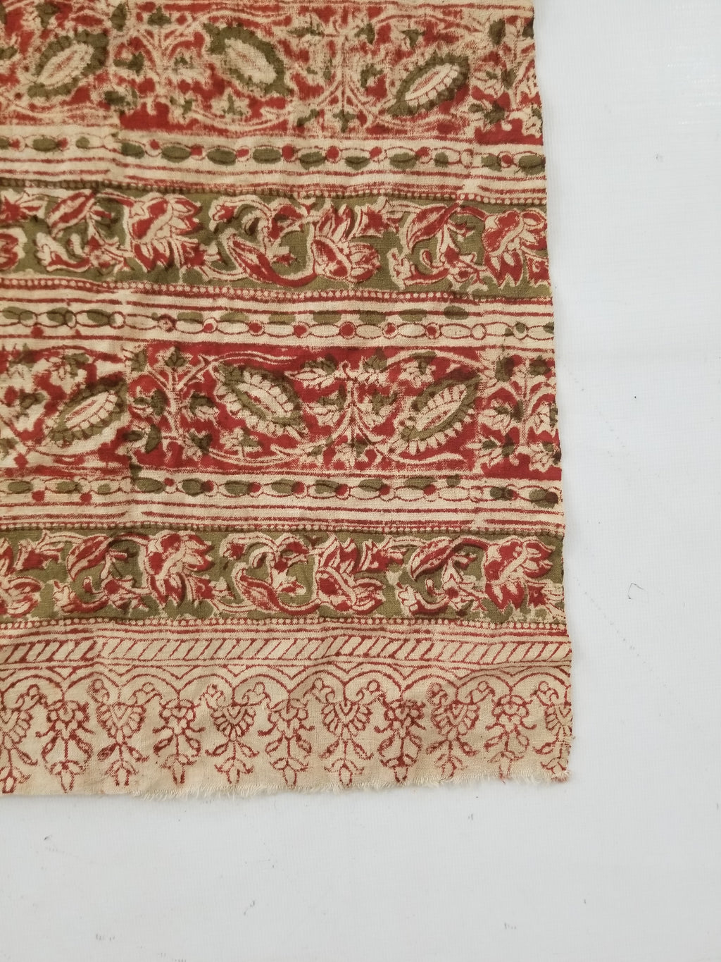 Vintage Traditional Hand Block Printed Textile 234x93cm