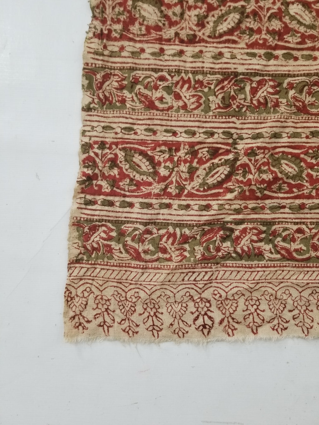 Vintage Traditional Hand Block Printed Textile 234x93cm