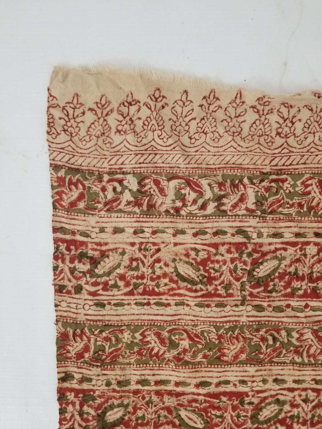 Vintage Traditional Hand Block Printed Textile 234x93cm