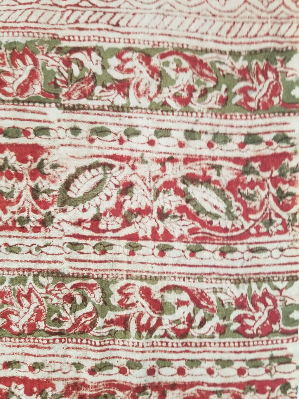 Vintage Traditional Hand Block Printed Textile 234x93cm