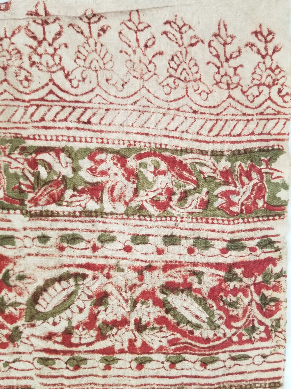 Vintage Traditional Hand Block Printed Textile 234x93cm