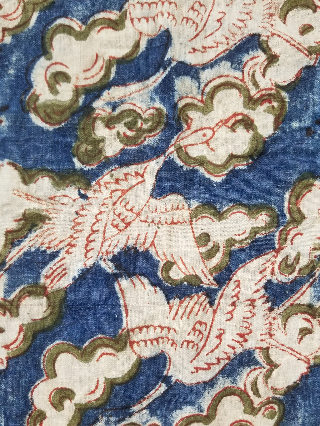 Vintage Traditional Hand Block Printed Textile 234x93cm