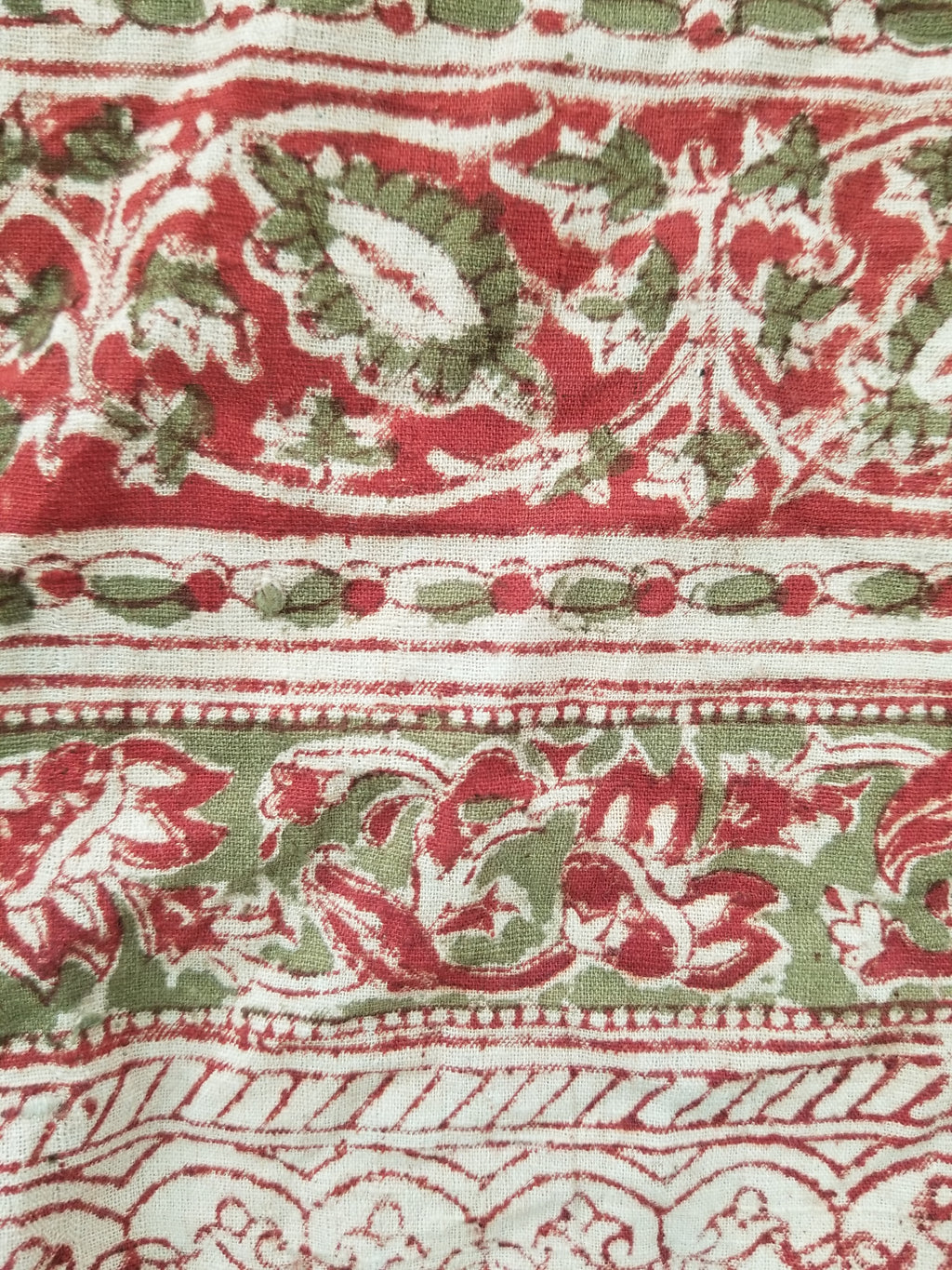 Vintage Traditional Hand Block Printed Textile 234x93cm