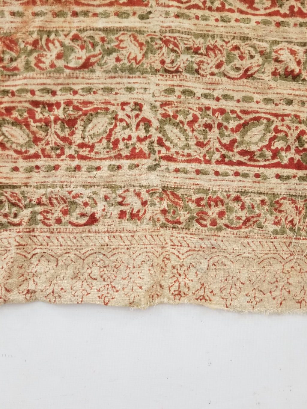 Vintage Traditional Hand Block Printed Textile 234x93cm