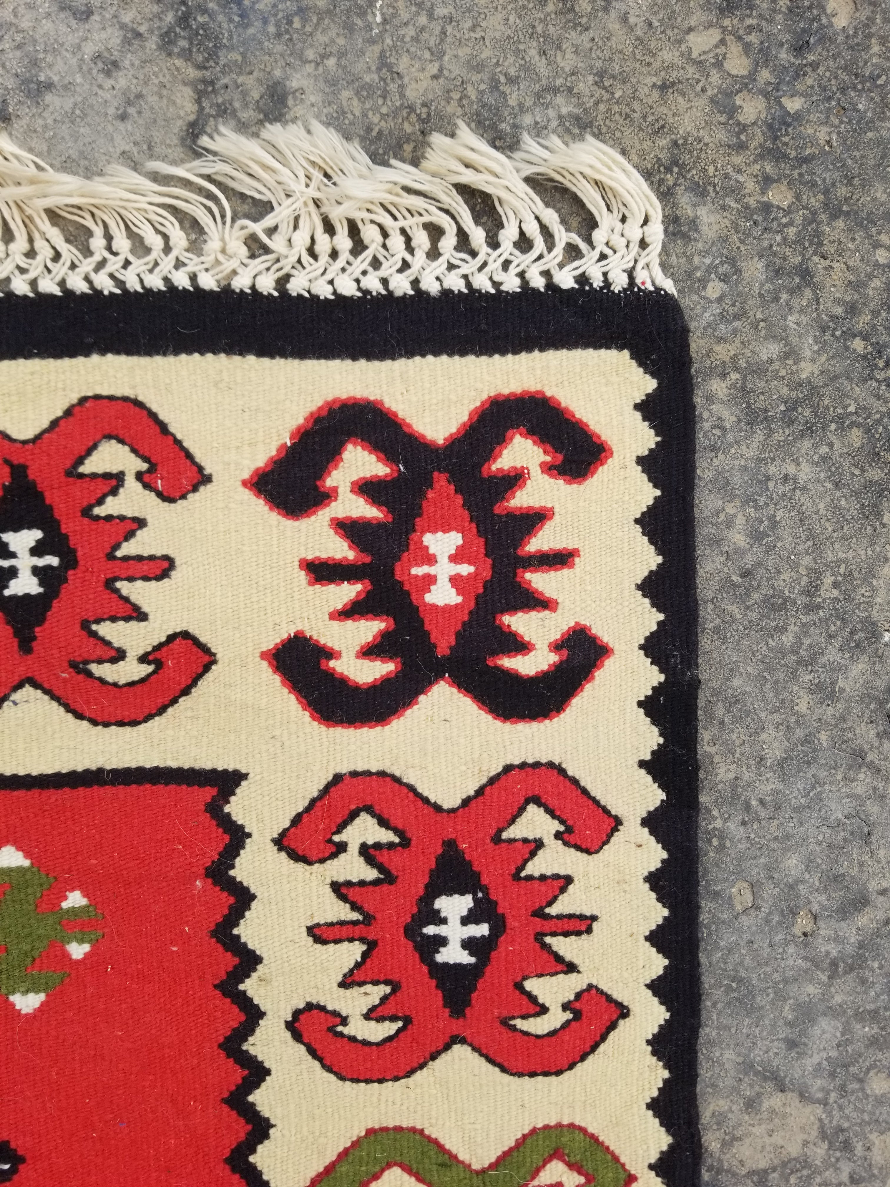 Vintage Traditional Handmade Turkish Wool Multicolor Kilim 139x78cm