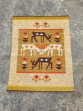 Vintage Mid Century Handwoven Scandinavian Wool Wall Hanging Tapestry 93x73cm