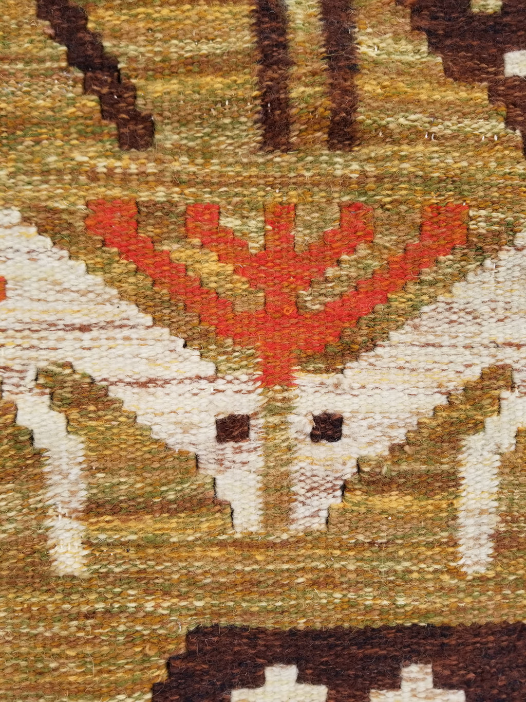 Vintage Mid Century Handwoven Scandinavian Wool Wall Hanging Tapestry 93x73cm