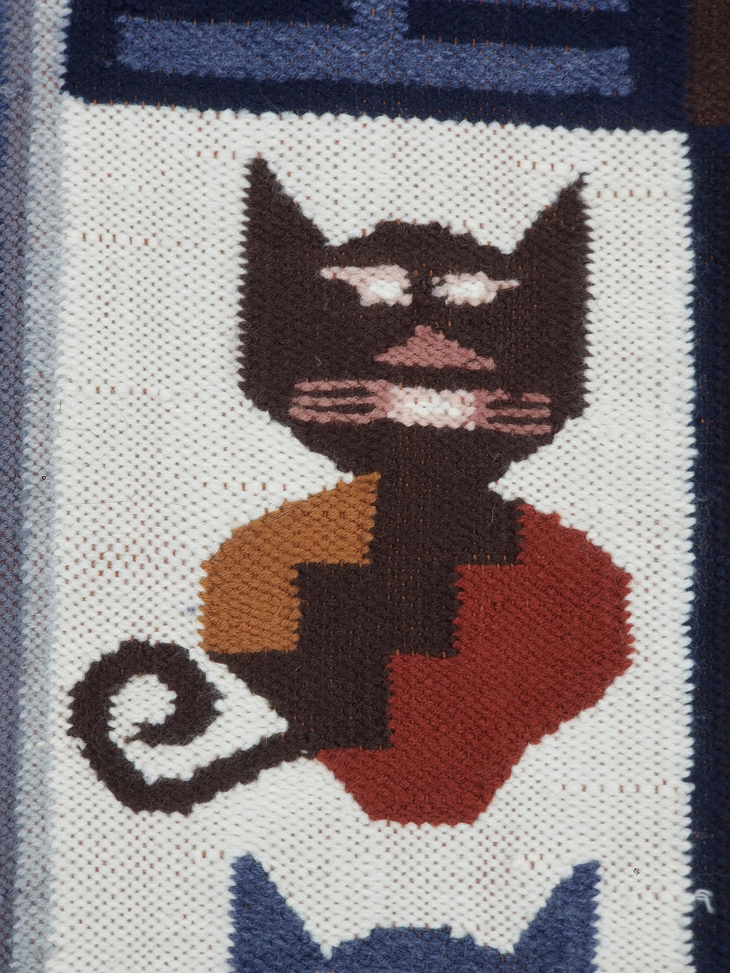 Vintage Handwoven Peruvian Incan Diety Folk Art Kilim Tapestry 157x119cm