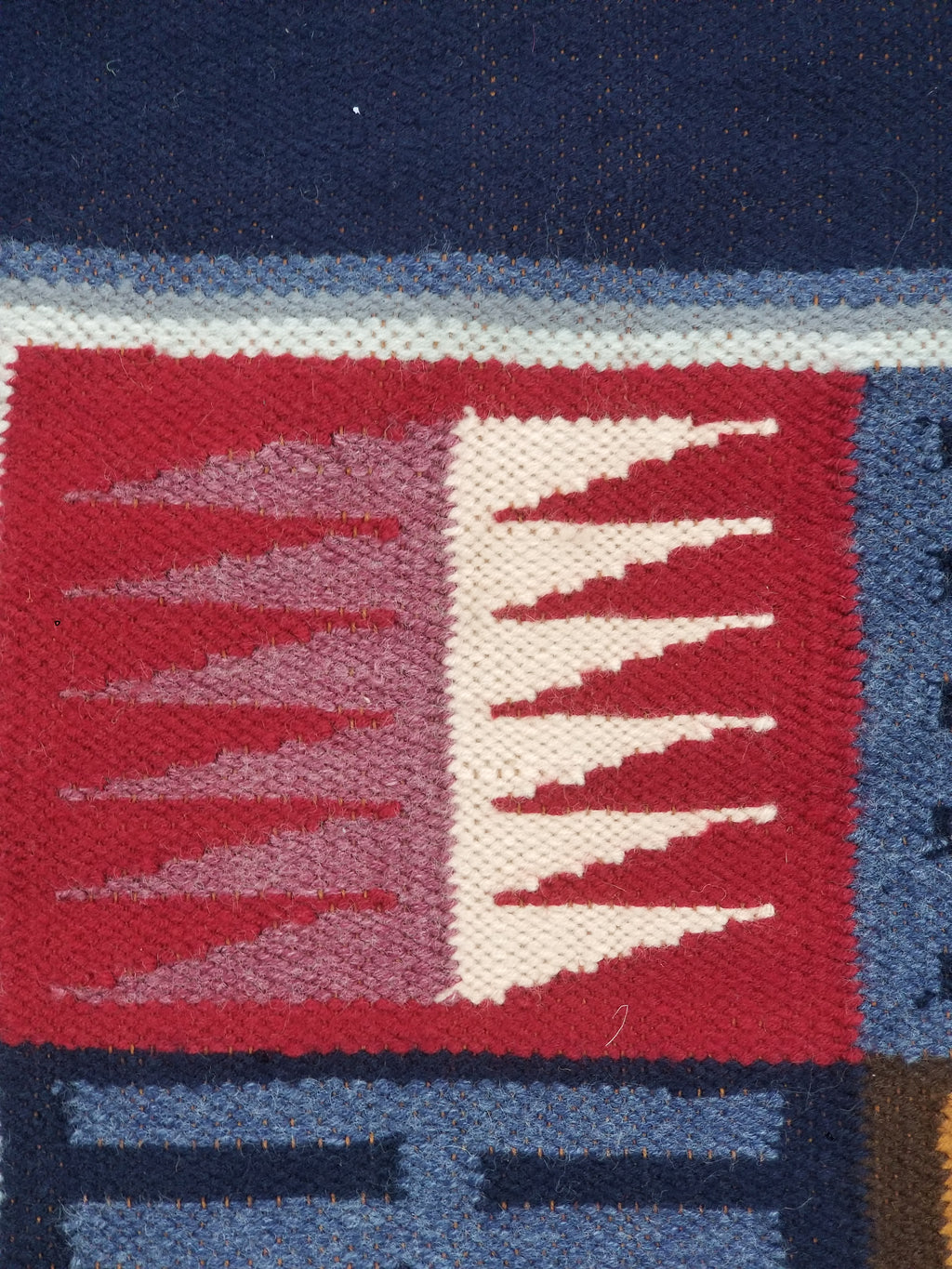 Vintage Handwoven Peruvian Incan Diety Folk Art Kilim Tapestry 157x119cm