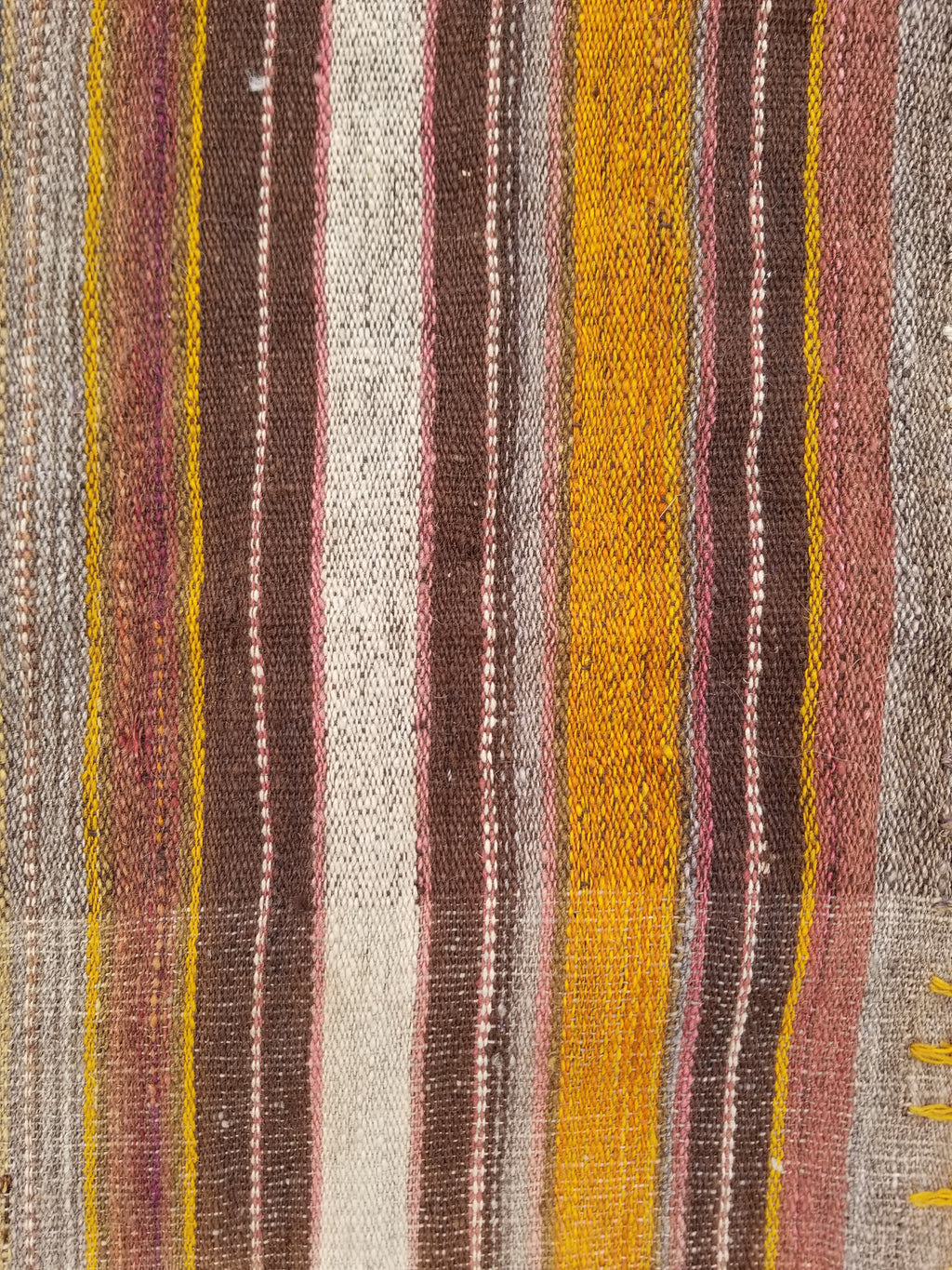 Antique Traditional Handmade Tribal Oriental Wool Multicolor Kilim 185x81cm