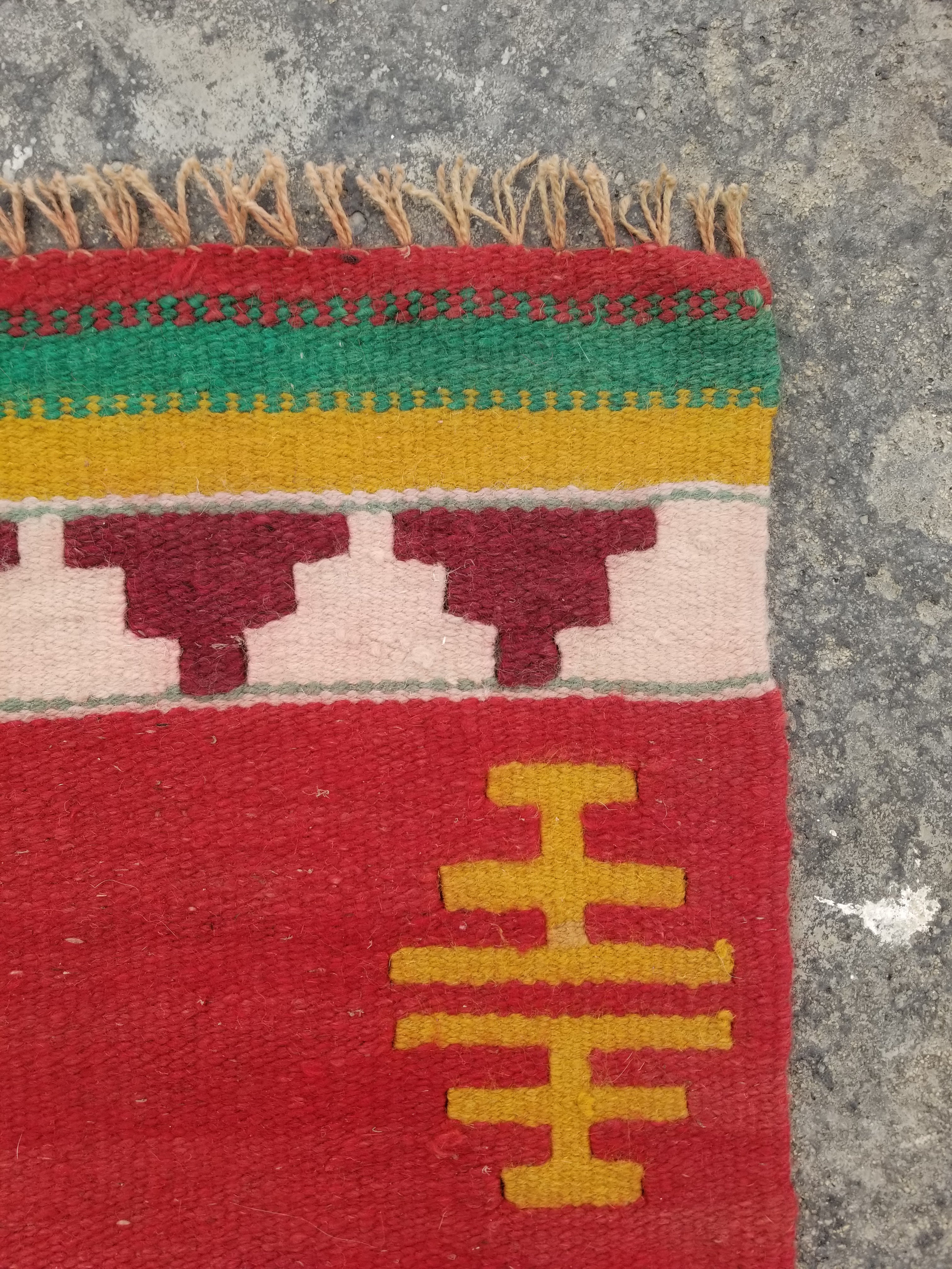 Vintage Traditional Handmade Turkish Wool Multicolor Kilim 157x91cm