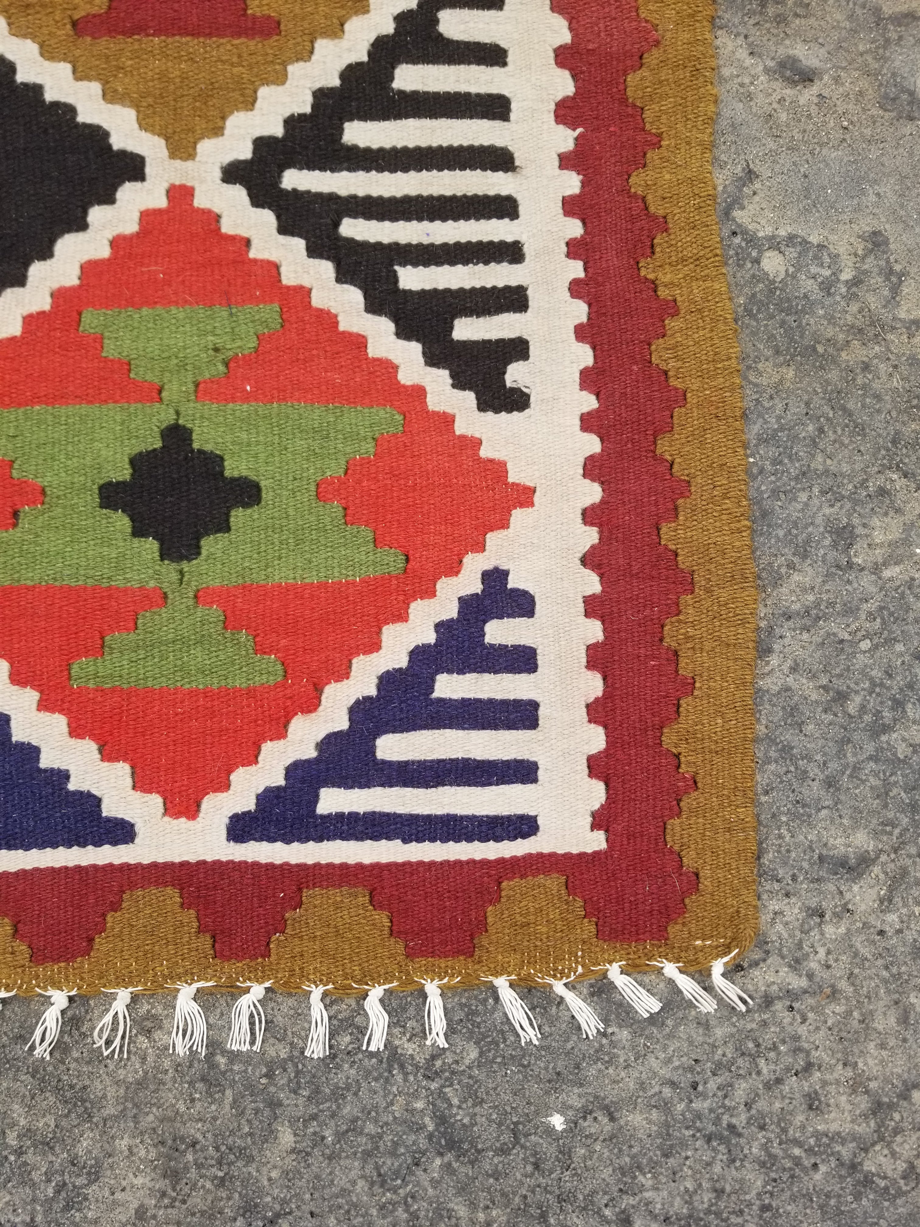 Vintage Traditional Handmade Turkish Wool Multicolor Kilim 152x102cm