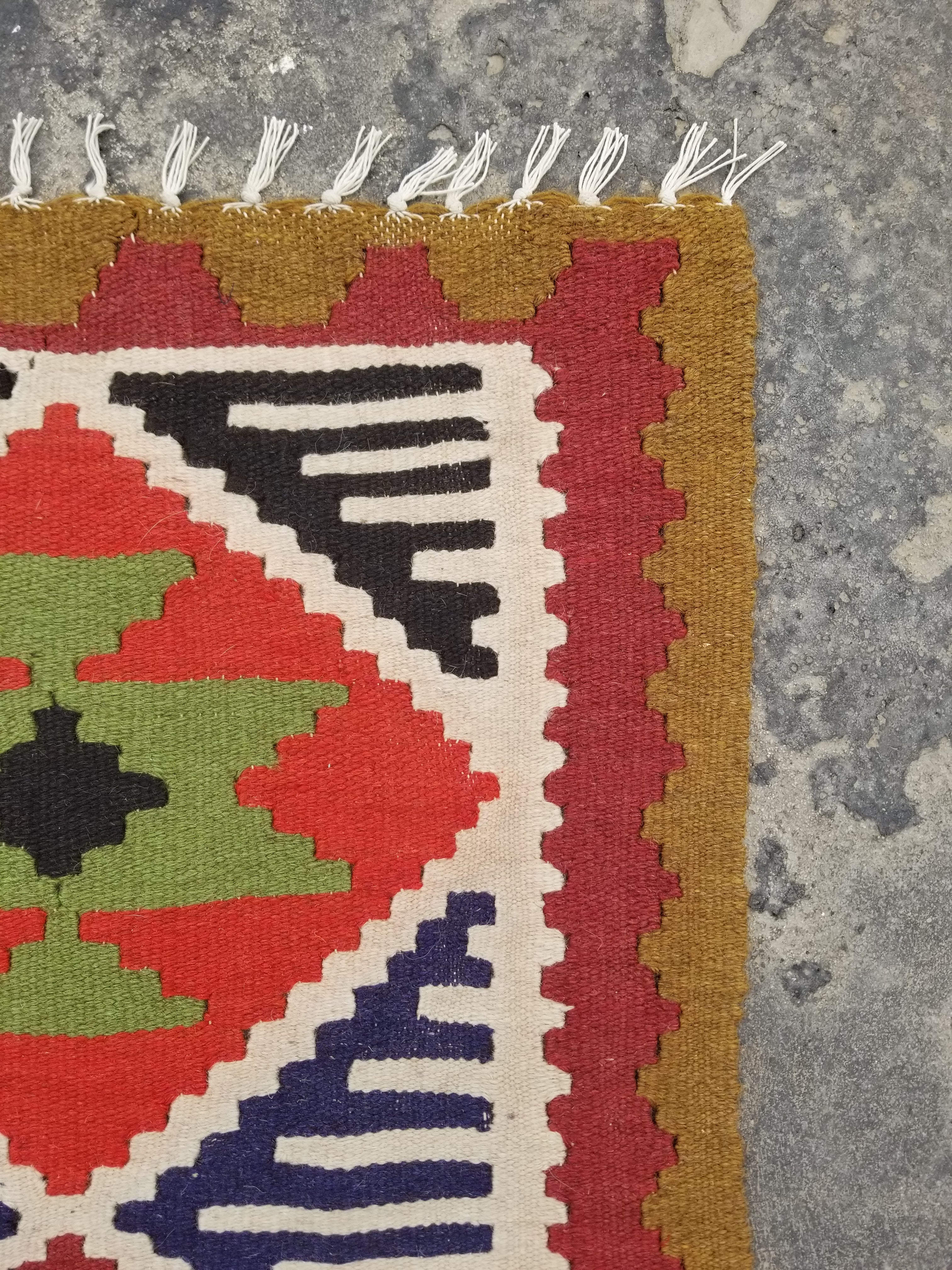 Vintage Traditional Handmade Turkish Wool Multicolor Kilim 152x102cm