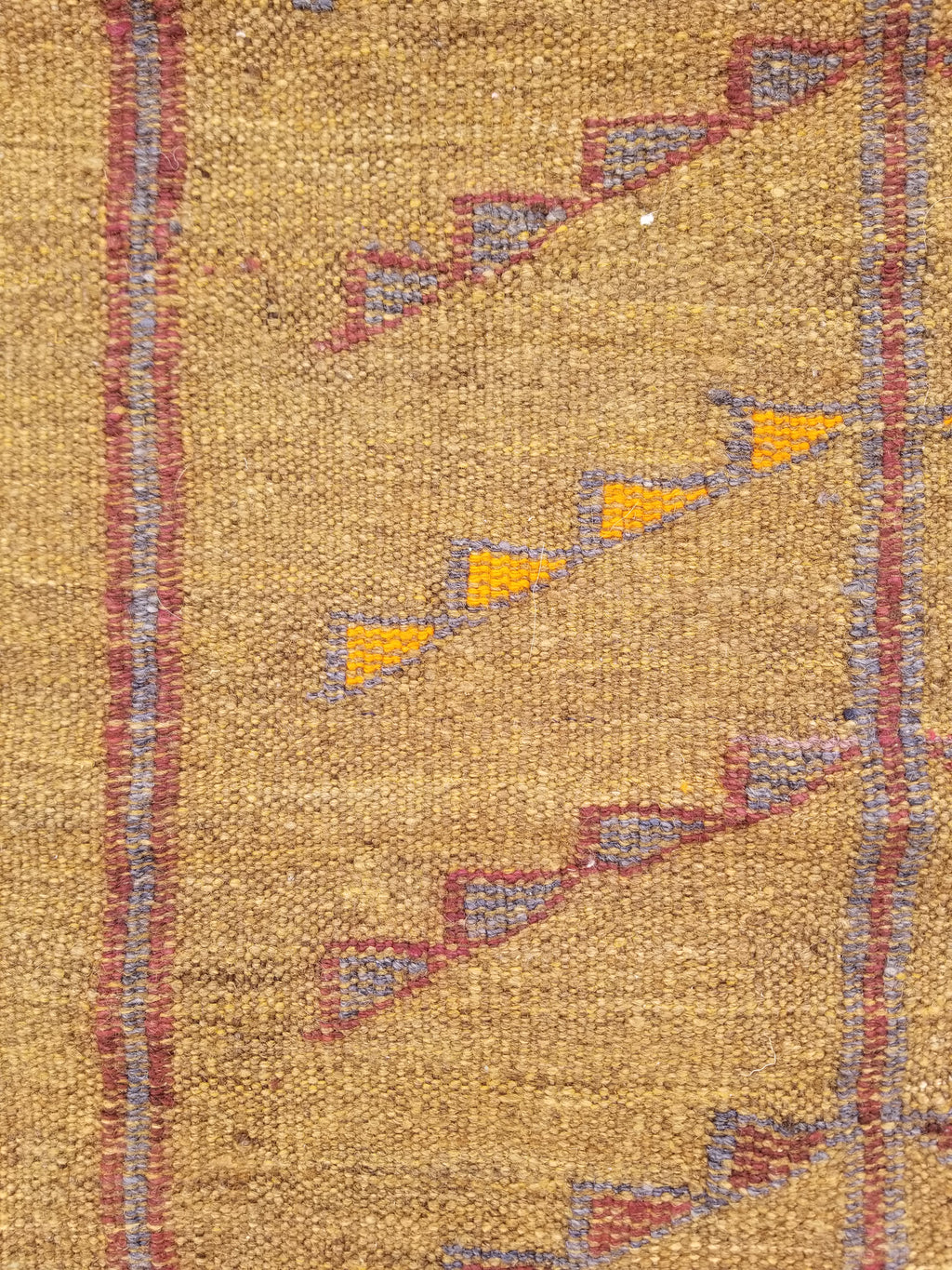 Antique Traditional Handmade Moroccan Wool Multicolor Kilim 122x74cm