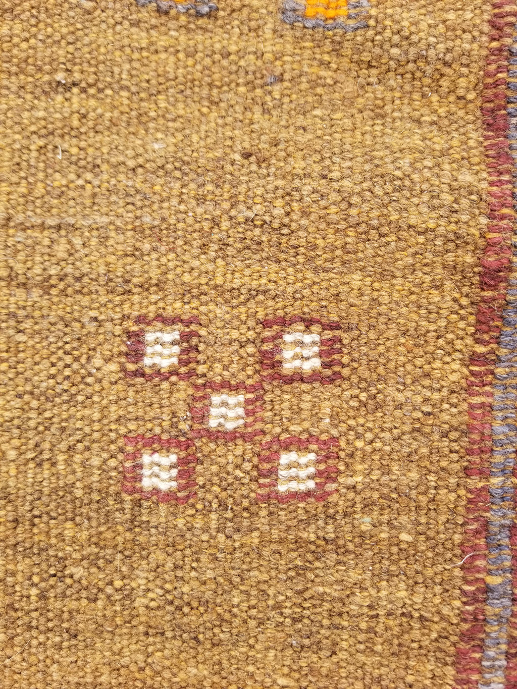 Antique Traditional Handmade Moroccan Wool Multicolor Kilim 122x74cm