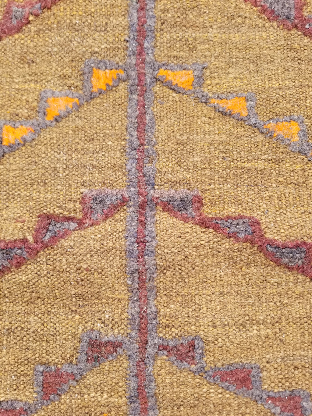 Antique Traditional Handmade Moroccan Wool Multicolor Kilim 122x74cm
