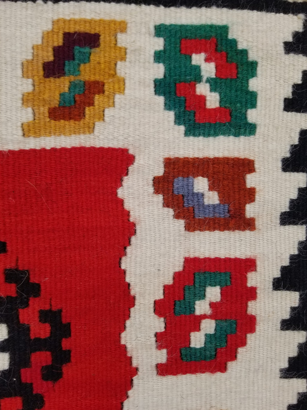 Vintage Traditional Handmade Turkish Wool Multicolor Kilim Runner 201x51cm