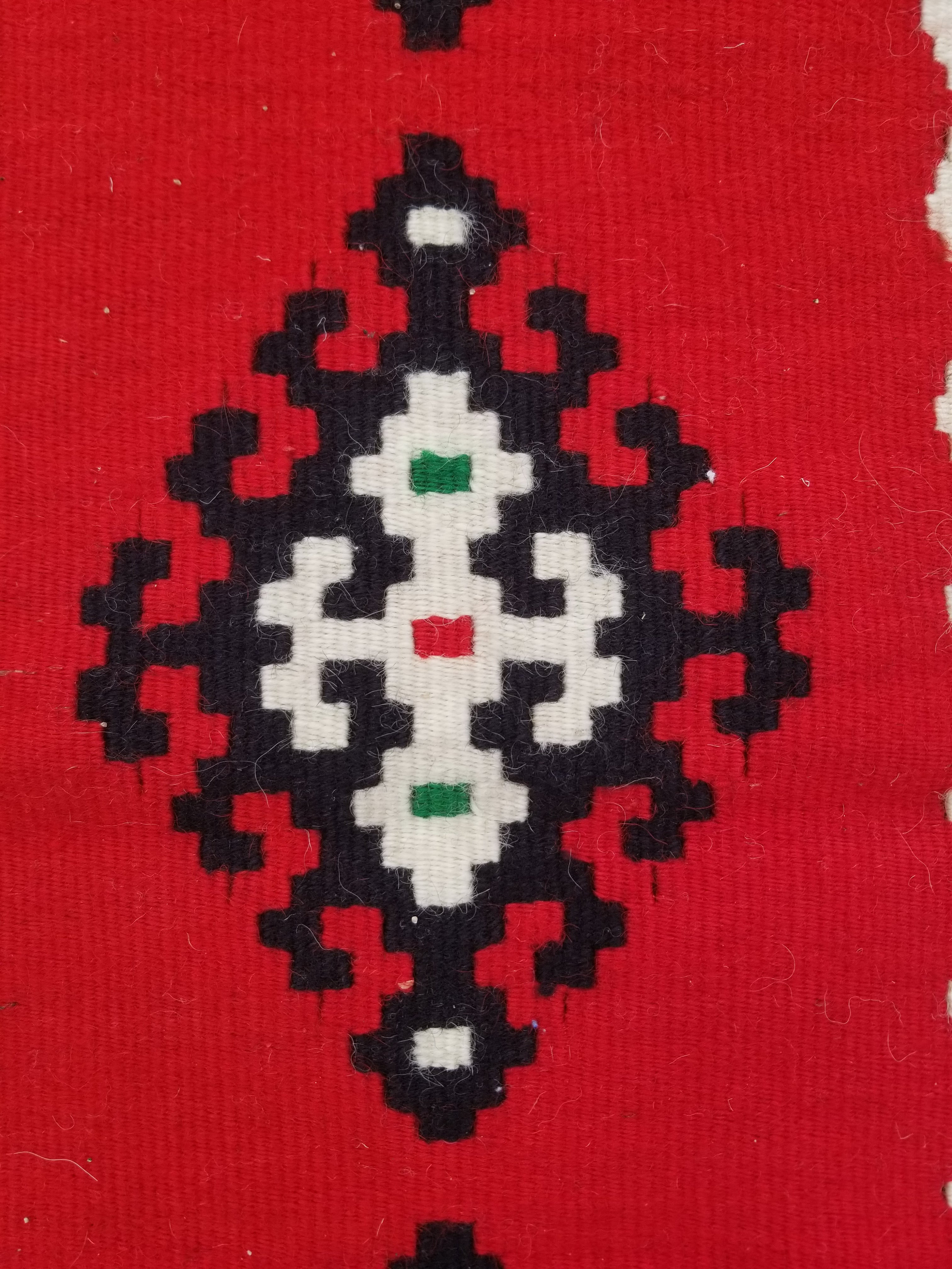 Vintage Traditional Handmade Turkish Wool Multicolor Kilim Runner 201x51cm