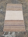 Vintage Traditional Handmade Bohemian Tribal Inspired Cotton Kilim Rug 150x86cm