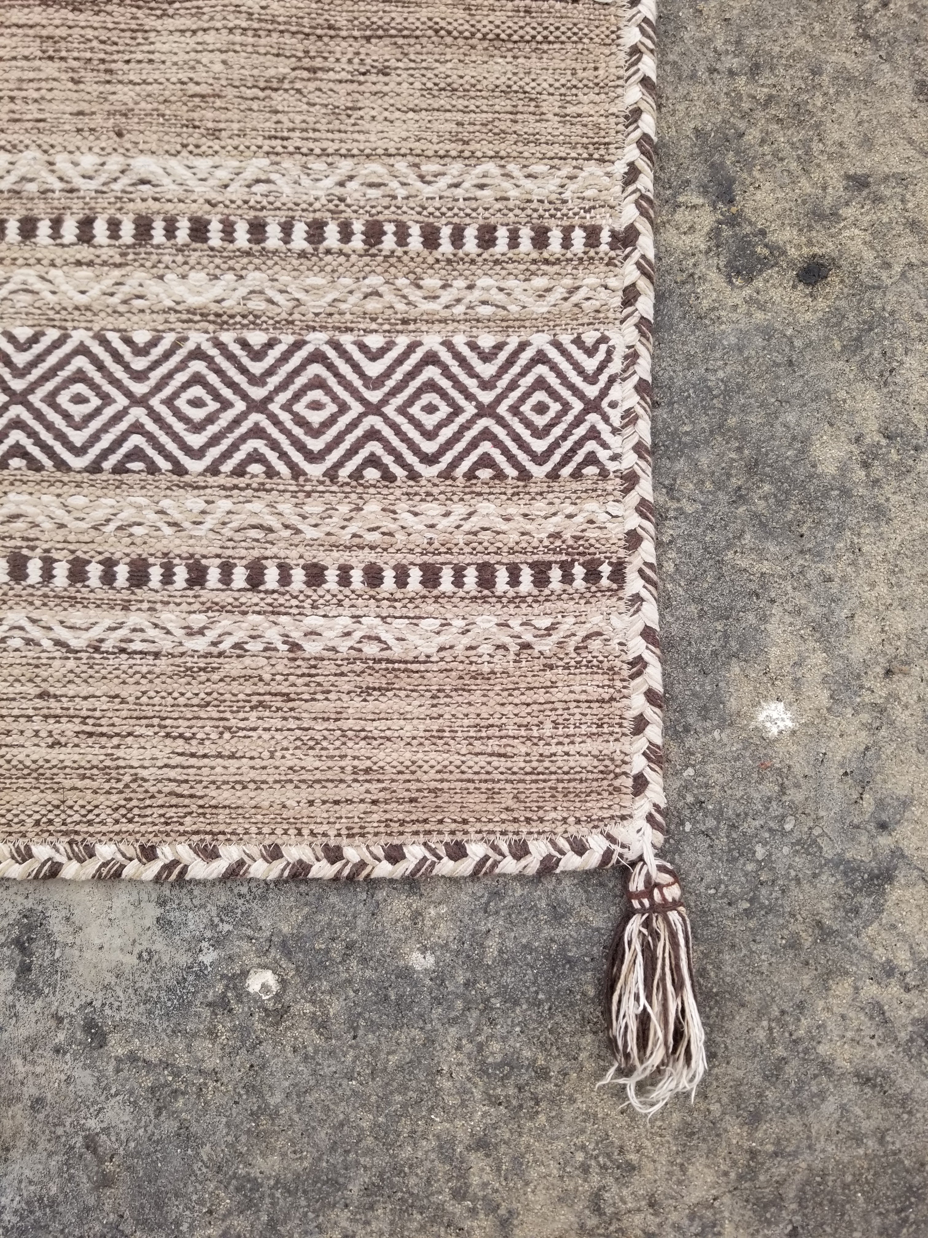 Vintage Traditional Handmade Bohemian Tribal Inspired Cotton Kilim Rug 150x86cm
