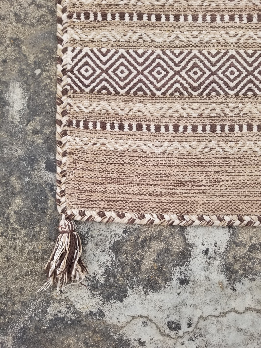 Vintage Traditional Handmade Bohemian Tribal Inspired Cotton Kilim Rug 150x86cm
