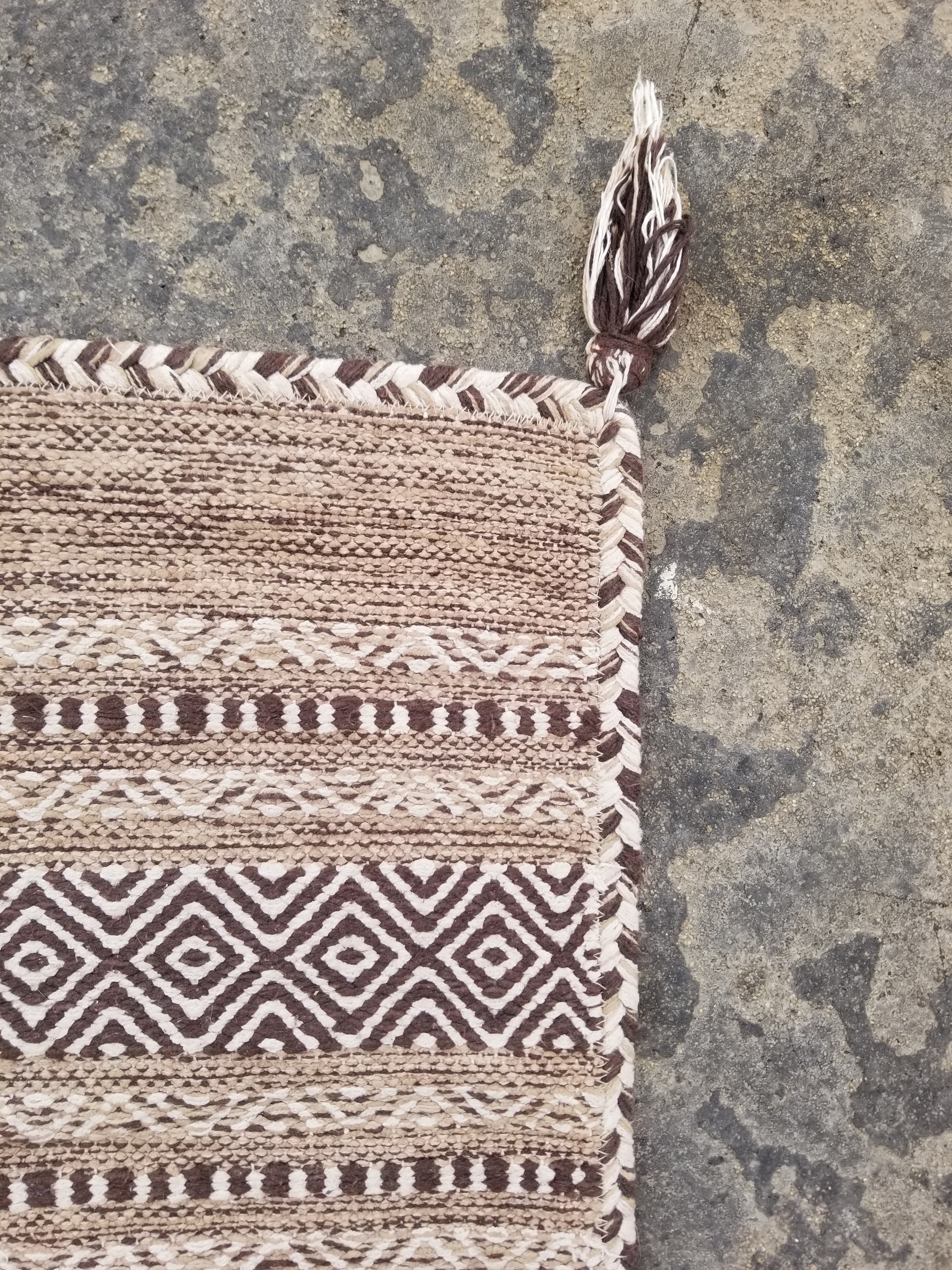 Vintage Traditional Handmade Bohemian Tribal Inspired Cotton Kilim Rug 150x86cm