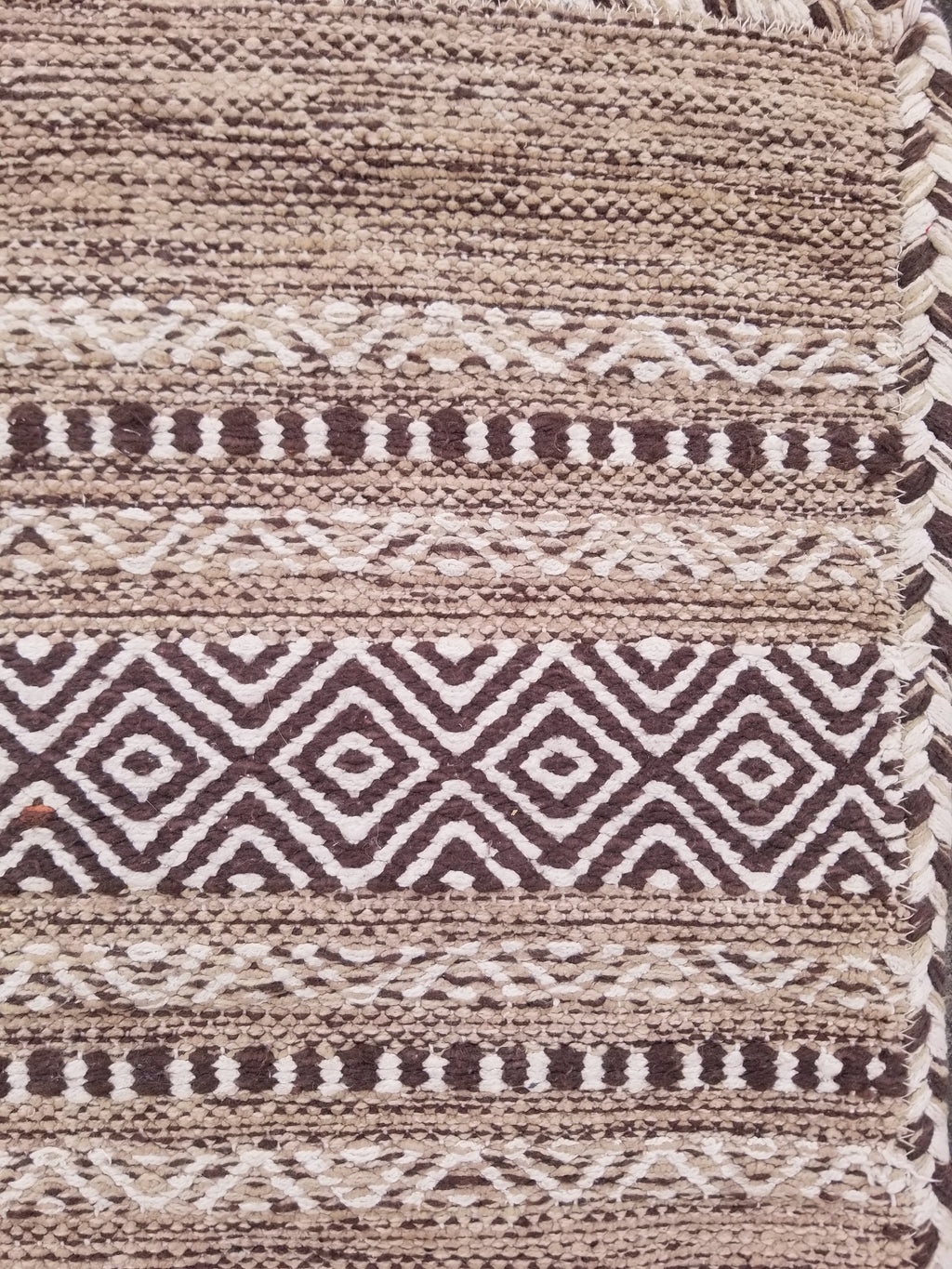 Vintage Traditional Handmade Bohemian Tribal Inspired Cotton Kilim Rug 150x86cm