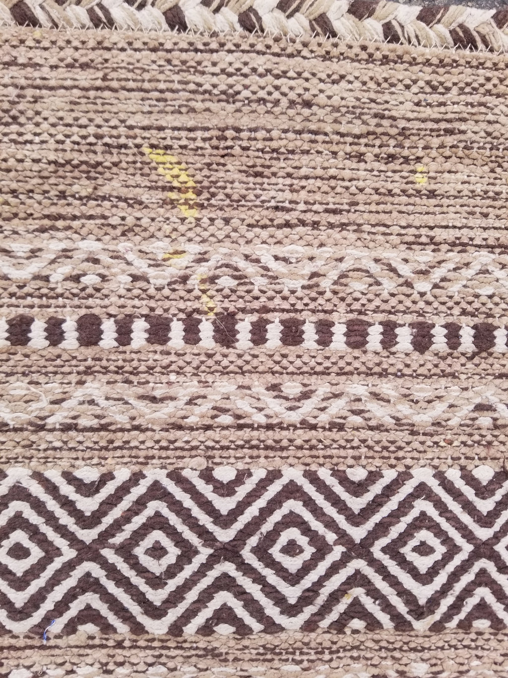 Vintage Traditional Handmade Bohemian Tribal Inspired Cotton Kilim Rug 150x86cm