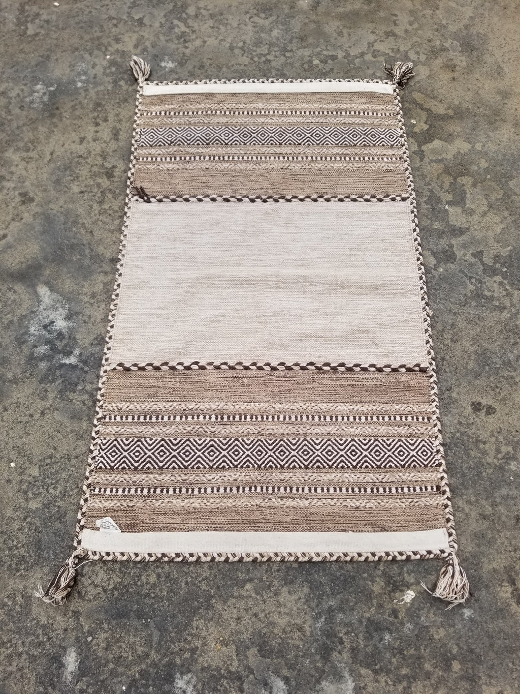 Vintage Traditional Handmade Bohemian Tribal Inspired Cotton Kilim Rug 150x86cm